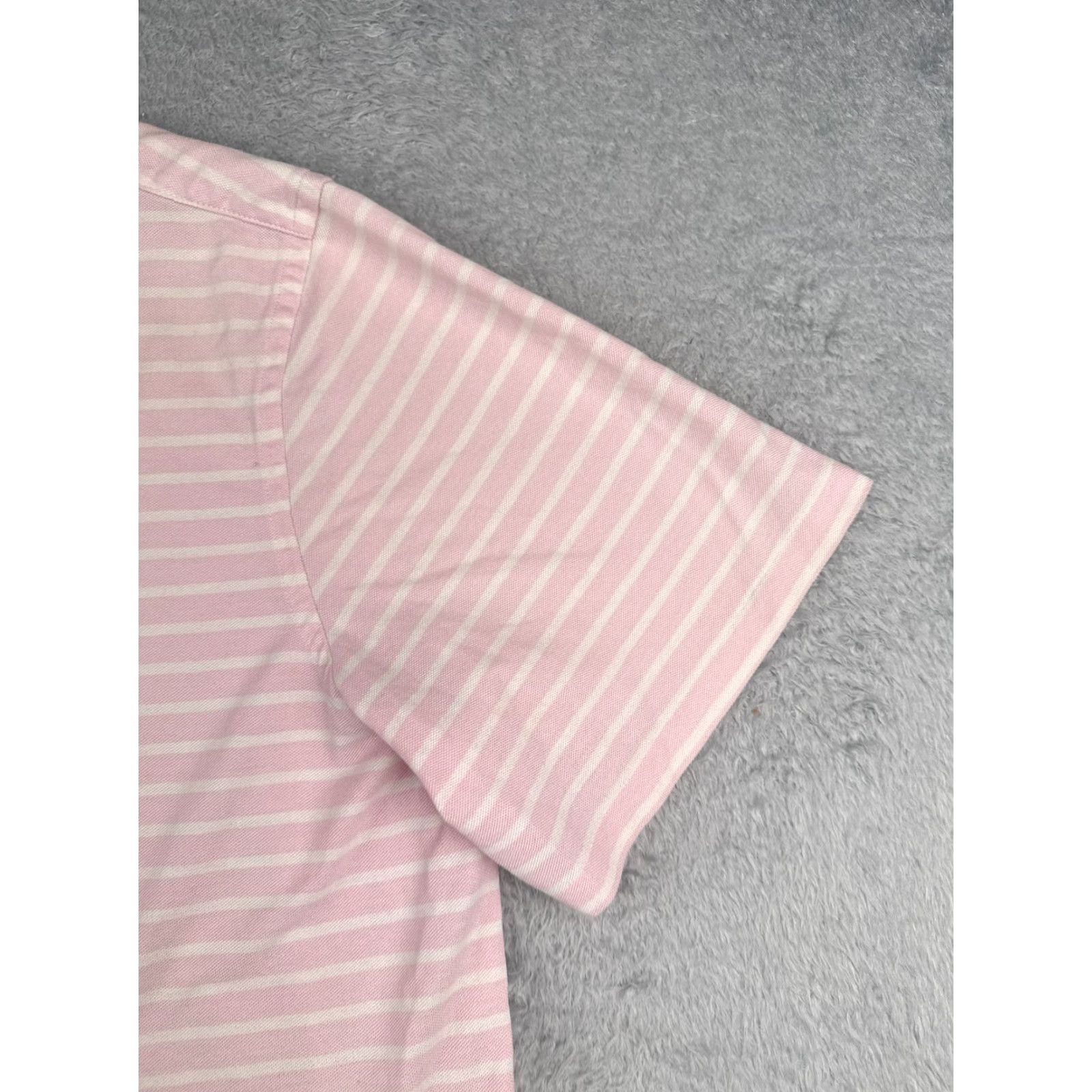 Ralph Lauren Ralph Lauren Polo Shirt Men 3XL XXXL Tall Pink White Stripe Cotton Oxford READ Size US XXL / EU 58 / 5 - 2 Thumbnail