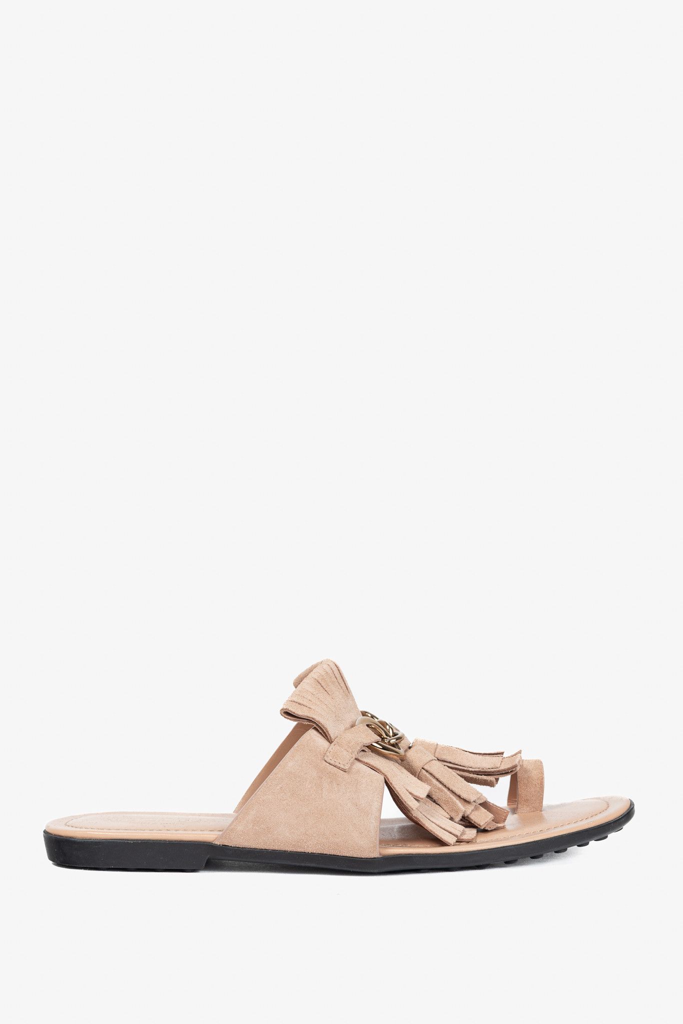 Tod's Tod's Sand Gomma Fringed Tassel Flat Thong Sandals Size US 7.5 / IT 37.5 - 2 Thumbnail