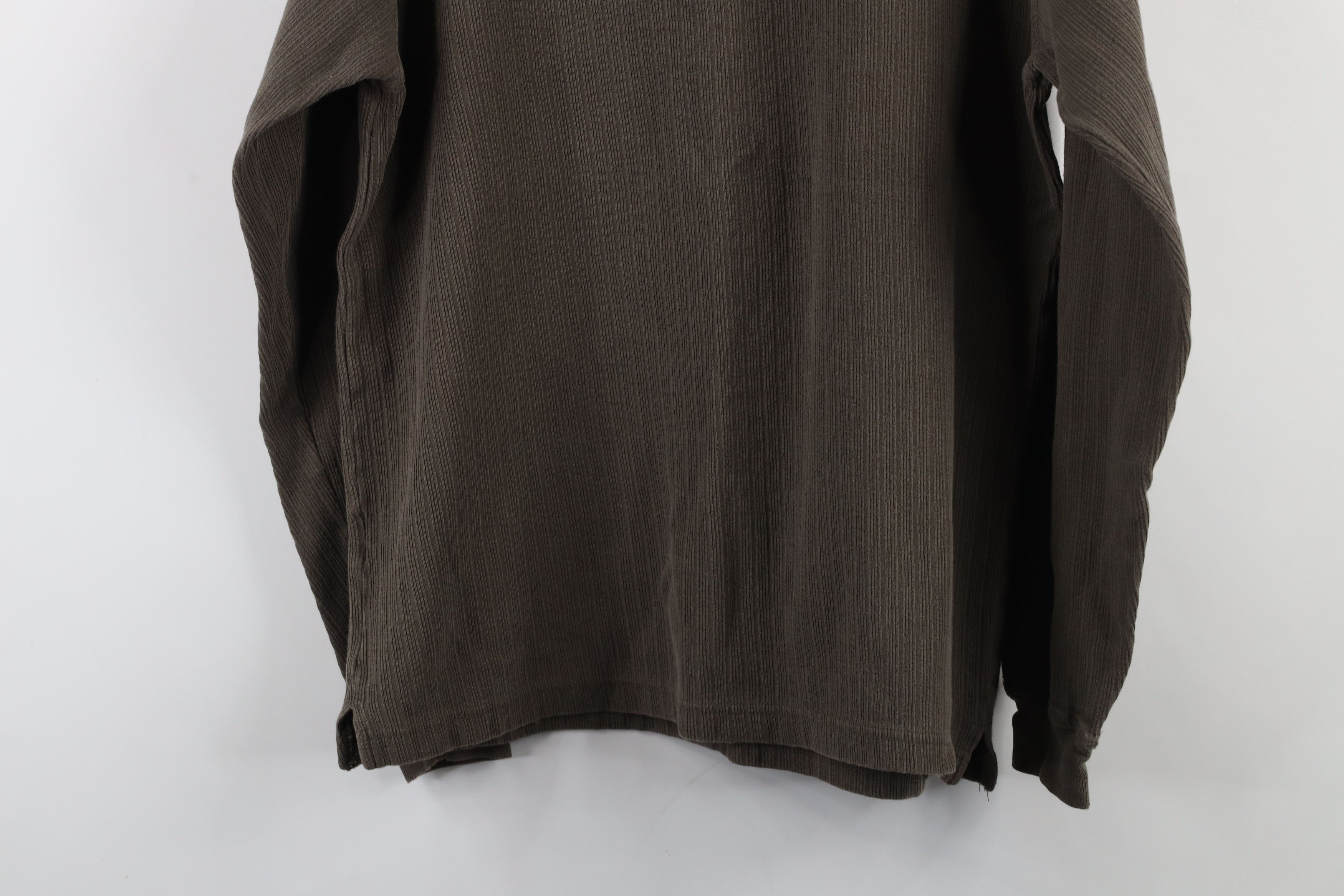 Vintage Vintage 90s Streetwear Heavy Ribbed Knit Henley T-Shirt Size US L / EU 52-54 / 3 - 10 Thumbnail