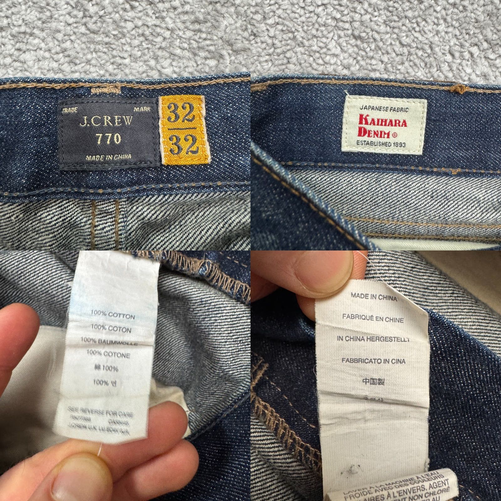 J.Crew J.Crew 770 Kaihara Denim Jeans Mens 32x32 Blue 100% Cotton Casual Straight Denim Jeans Mens 32x32 Blue Wool? Size US 32 / EU 48 - 8 Thumbnail
