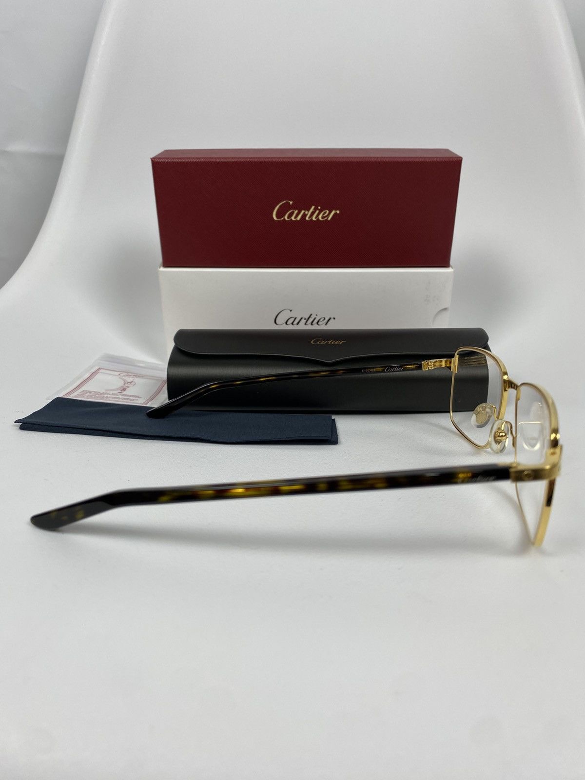 Cartier Cartier CT0040o Gold Frame Glasses New One Size Size ONE SIZE - 4 Thumbnail