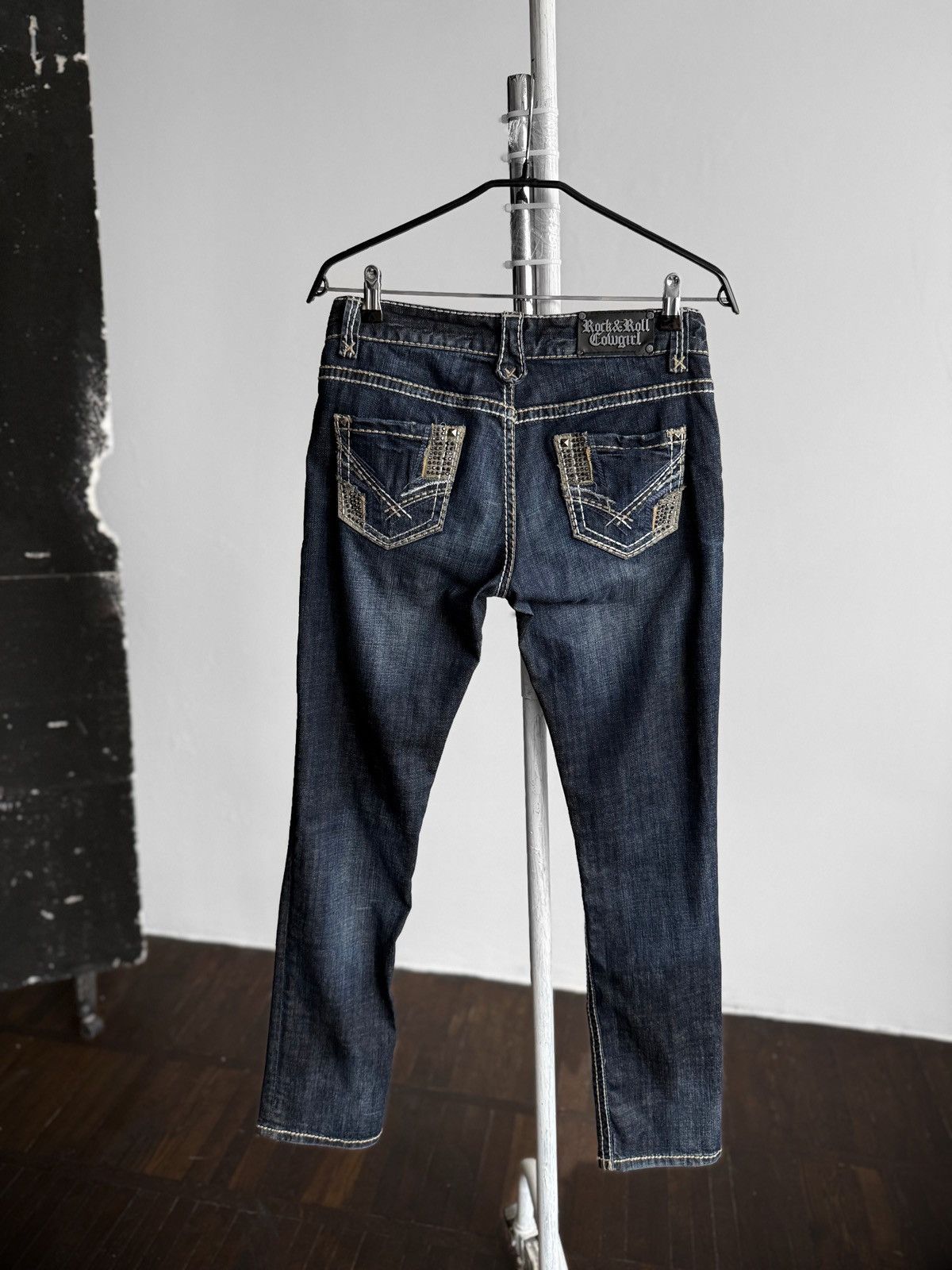 Other Rock & Roll Cowgirl Womens Dark Low Rise Denim Jeans Size 28" / US 6 / IT 42 - 2 Thumbnail
