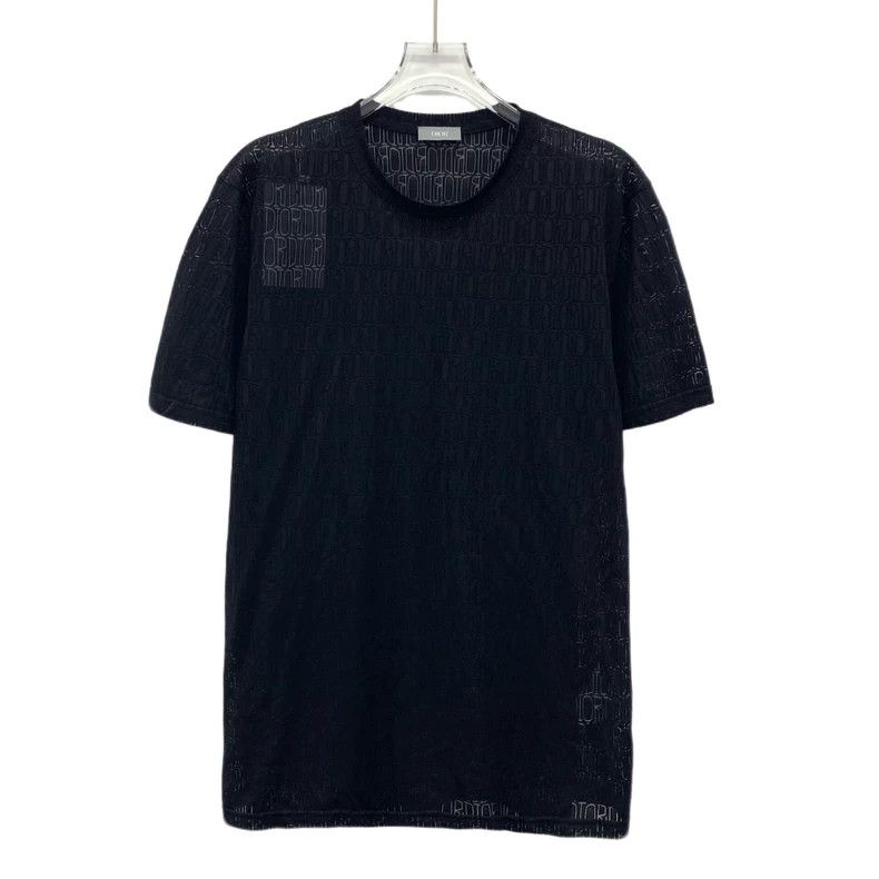 Dior Dior Black logo full-printed hollow round-neck short-sleev Size US L / EU 52-54 / 3 - 1 Thumbnail
