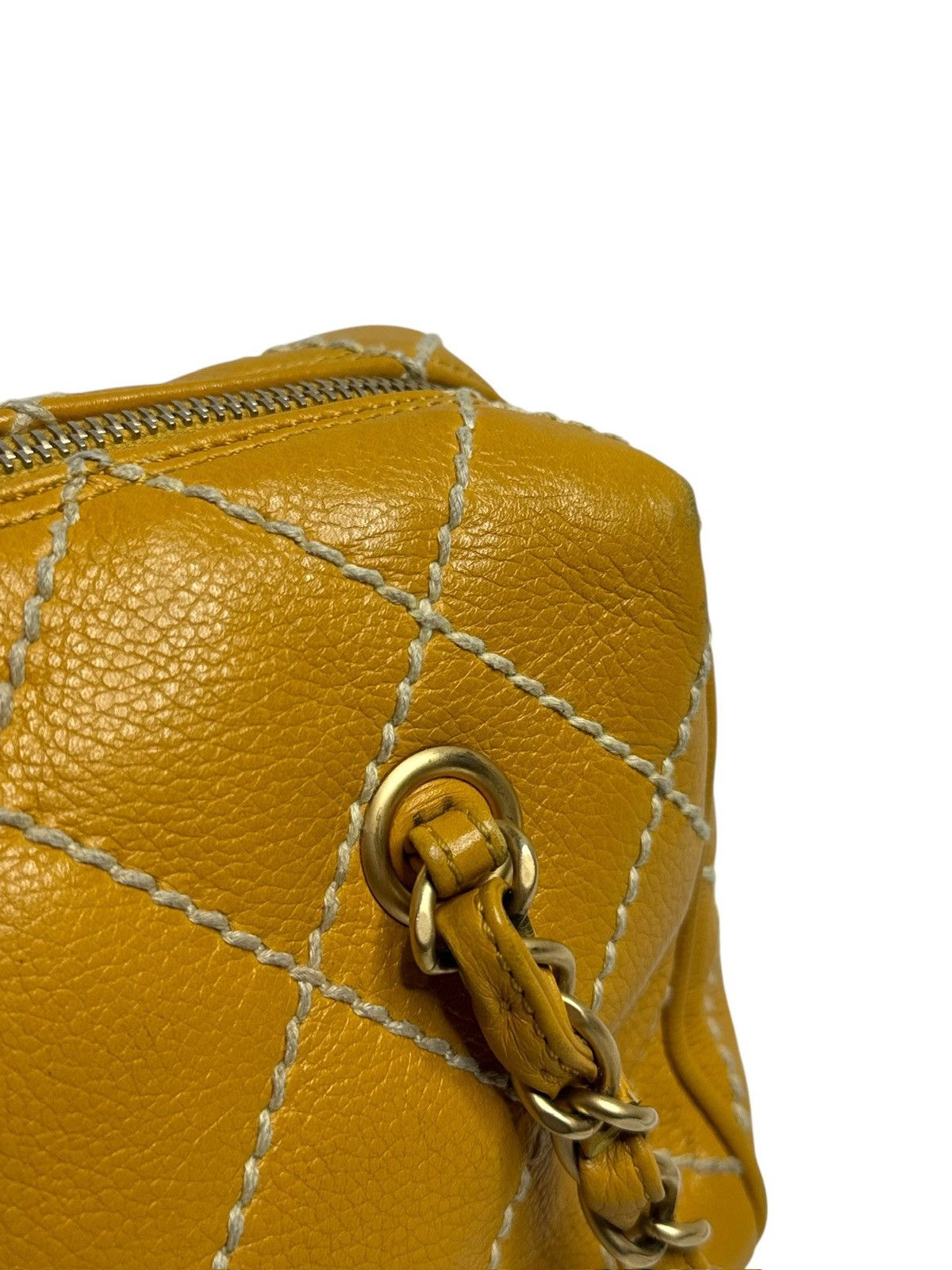 Chanel × Vintage Chanel Wild Stitch Yellow Chain Bag Circa 2003 Size ONE SIZE - 16 Thumbnail