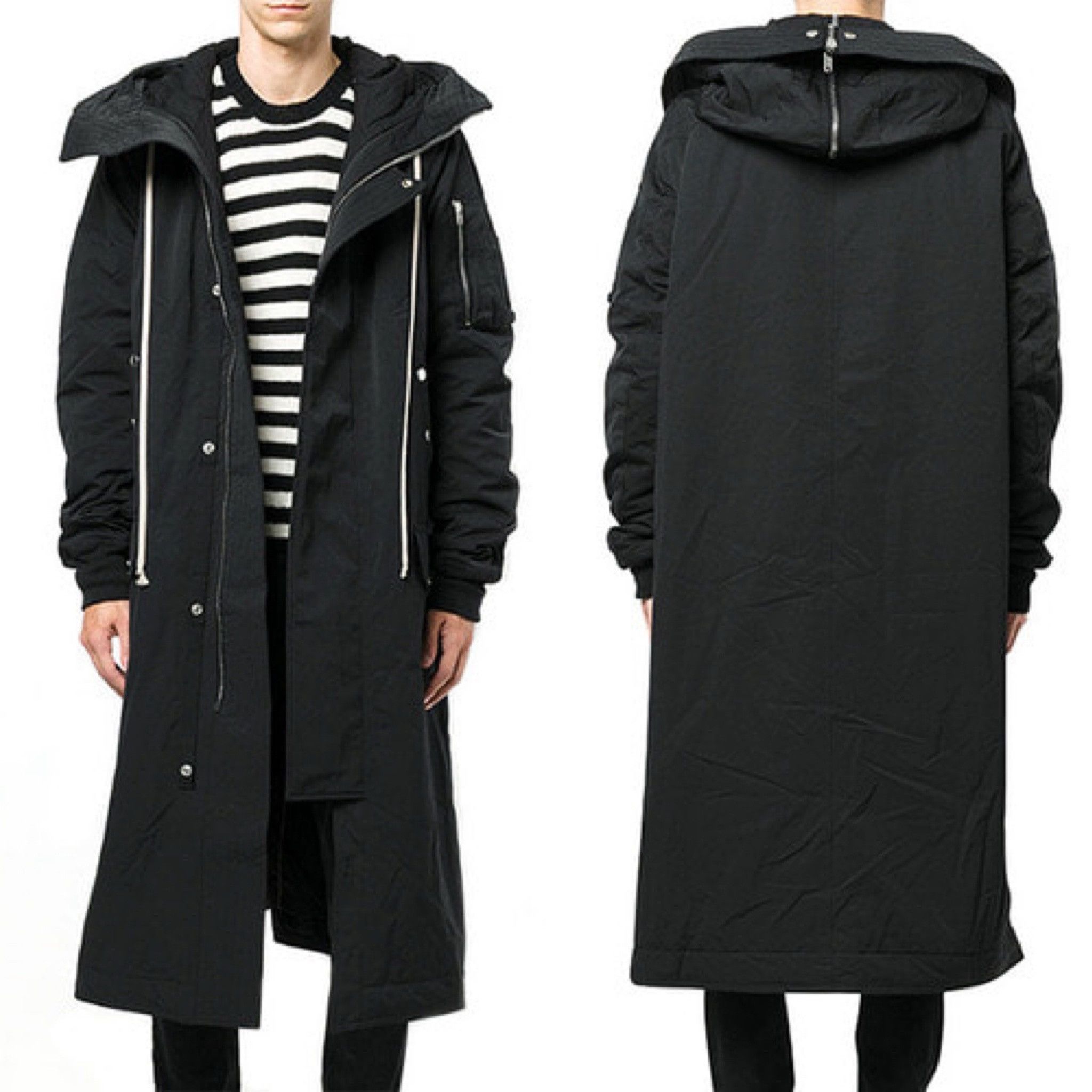 Rick Owens Rick Owens FW17 DRKSHDW Hooded Long Parka Black Size US L / EU 52-54 / 3 - 11 Thumbnail