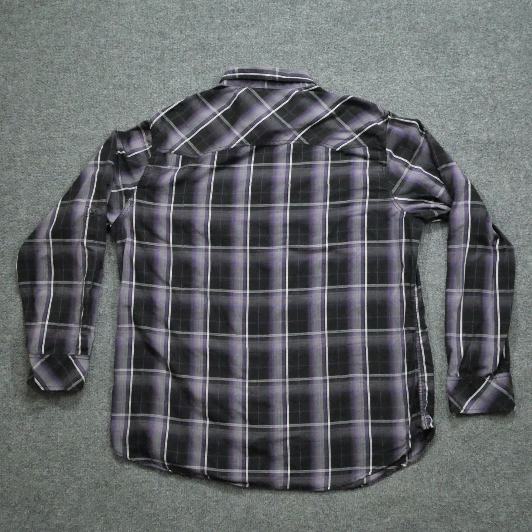 Toy Machine Machine Shirt Mens 2XL XXL Plaid Purple Black Button-Up Western Pocket Collared Button-Up Shirt - Size 2XL - Color Purple - Brand Machine Size US XXL / EU 58 / 5 - 6 Thumbnail