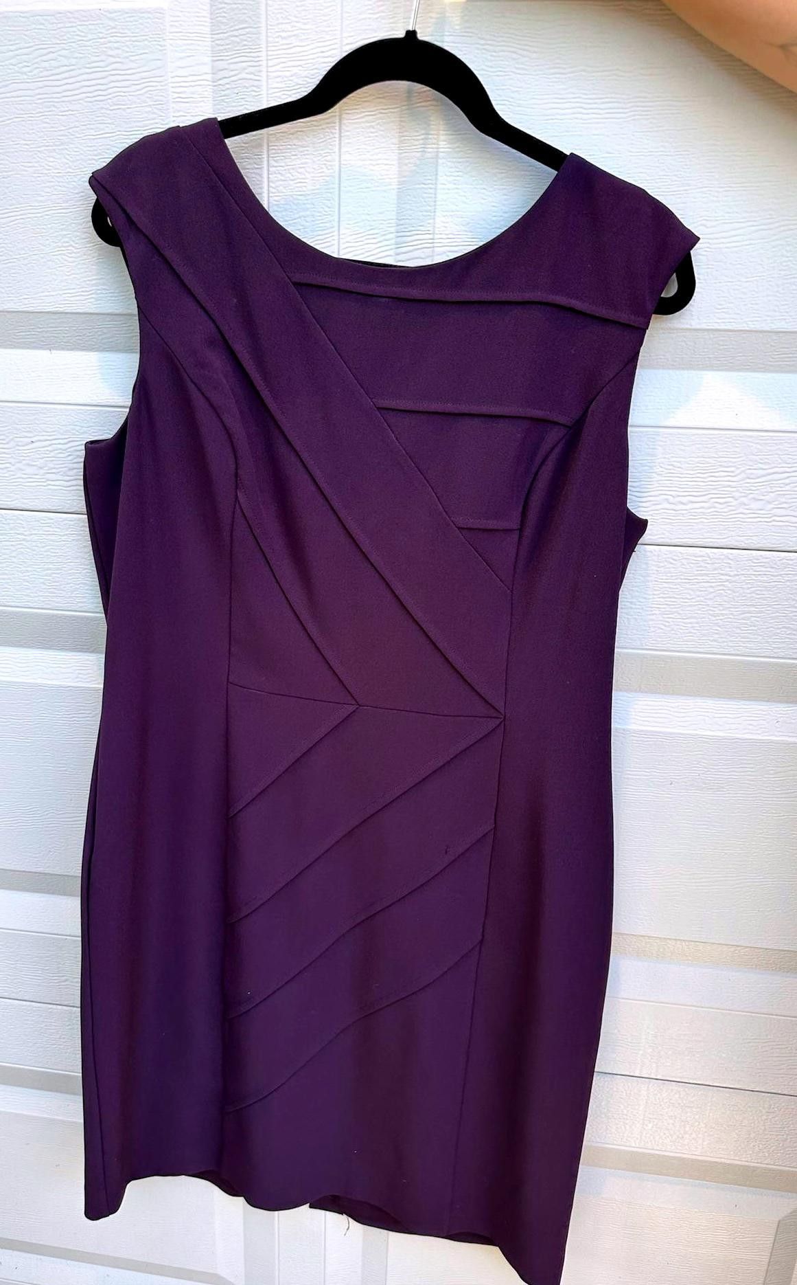 Designer Ellen Tracy Women's Purple Dress- Size 16 Size XXL / US 16-18 / IT 52-54 - 1 Thumbnail
