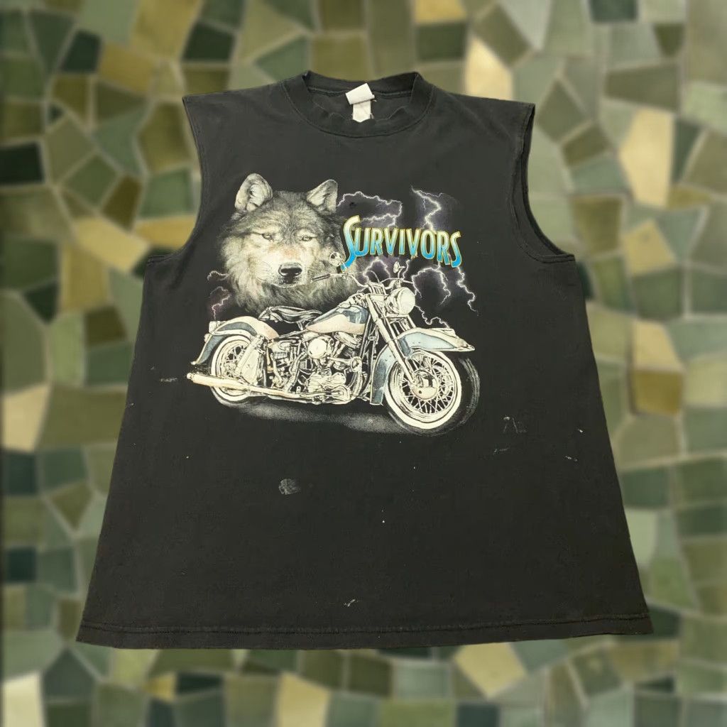 Vintage VINTAGE WCW NWO Wolfpack Shirt Mens Large Black Crew Neck Sleeveless Wrestling 90s Size US L / EU 52-54 / 3 - 1 Thumbnail