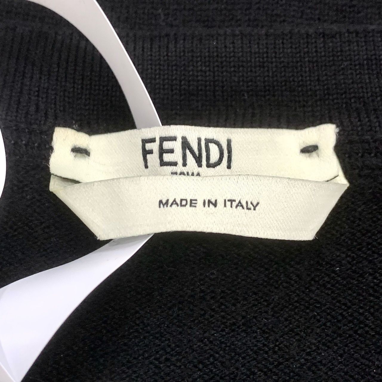 Fendi Fendi Black Wool Monster Eyes Round-Neck Knit Sweater (Size Size XS / US 0-2 / IT 36-38 - 2 Thumbnail