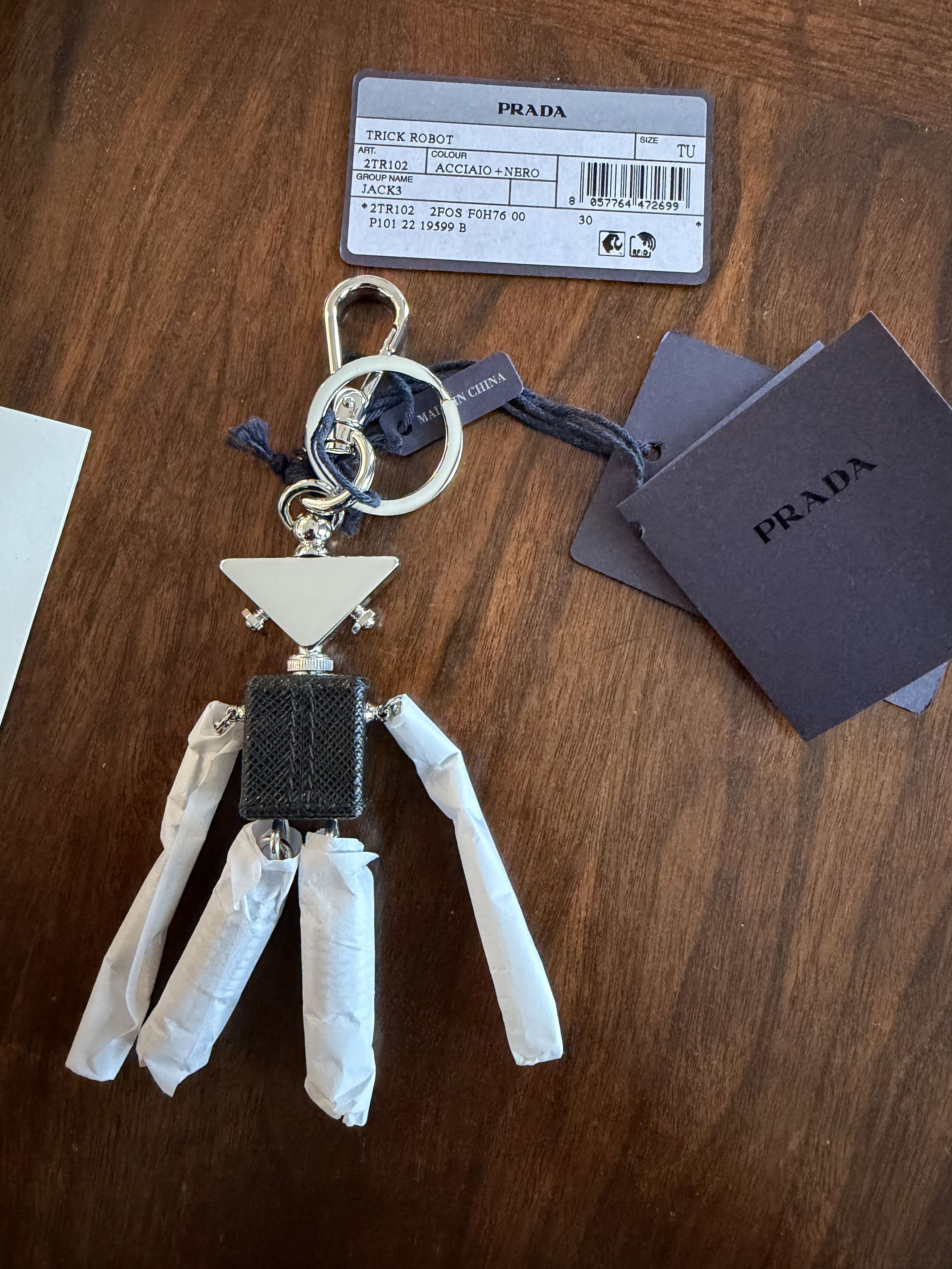 Prada Prada Robot Saffiano Leather Keychain Charm MSRP $725 Size ONE SIZE - 5 Thumbnail
