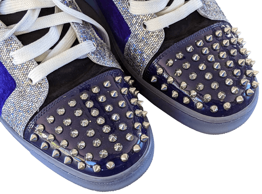 Christian Louboutin Christian Louboutin Suede/Sequins High Top Sneakers Size US 9.5 / EU 42-43 - 3 Thumbnail