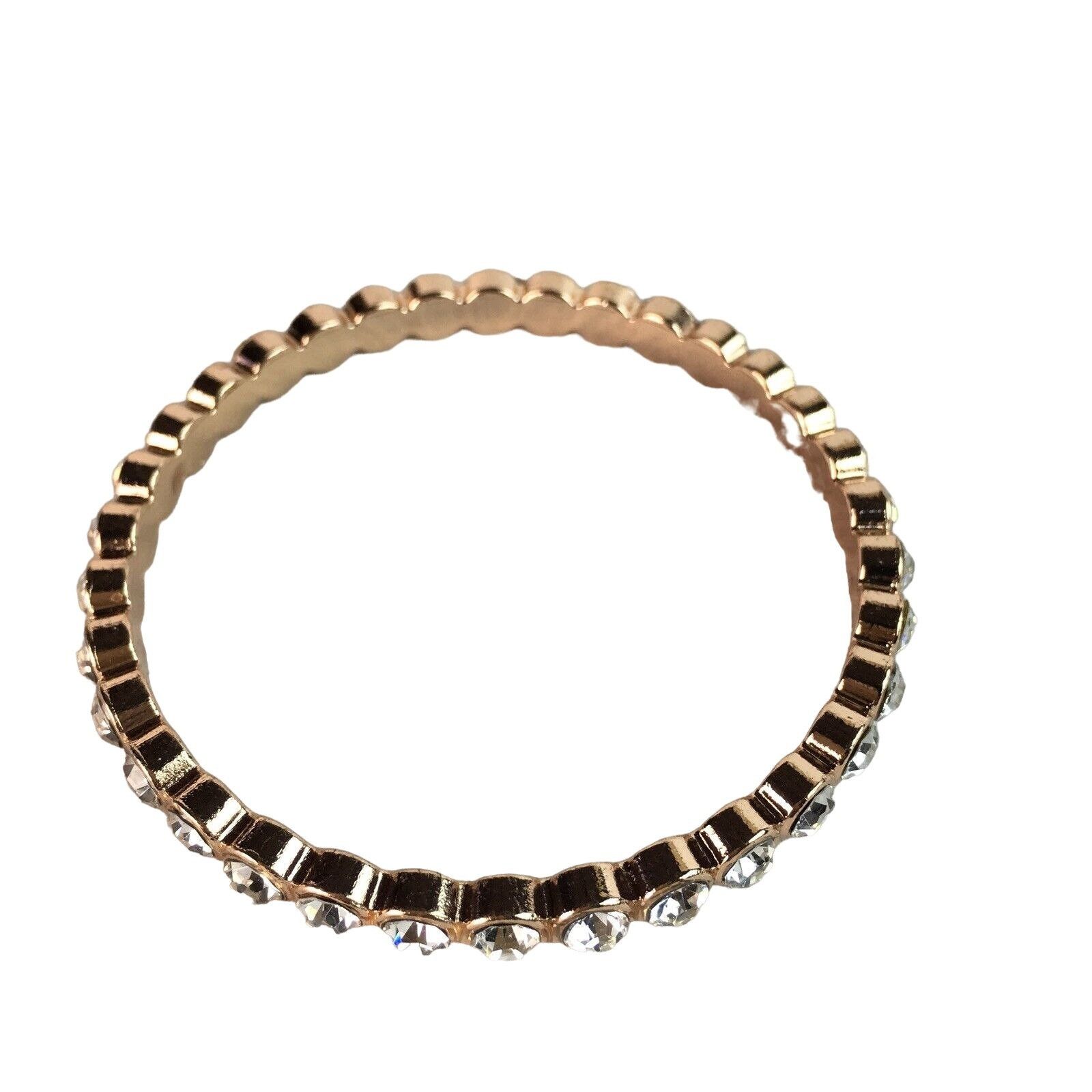Other Womens Bracelet Rose Gold Tone Faux Stones All Around No Str Size ONE SIZE - 1 Thumbnail
