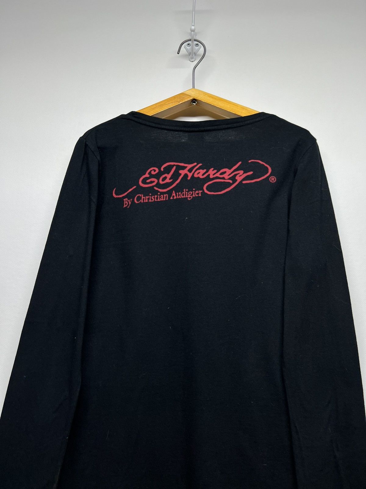 Christian Audigier × Ed Hardy × Vintage Vintage Y2k Ed Hardy 🖤 Golden Rose Of Love Long Sleeve 00’s Size S / US 4 / IT 40 - 6 Thumbnail
