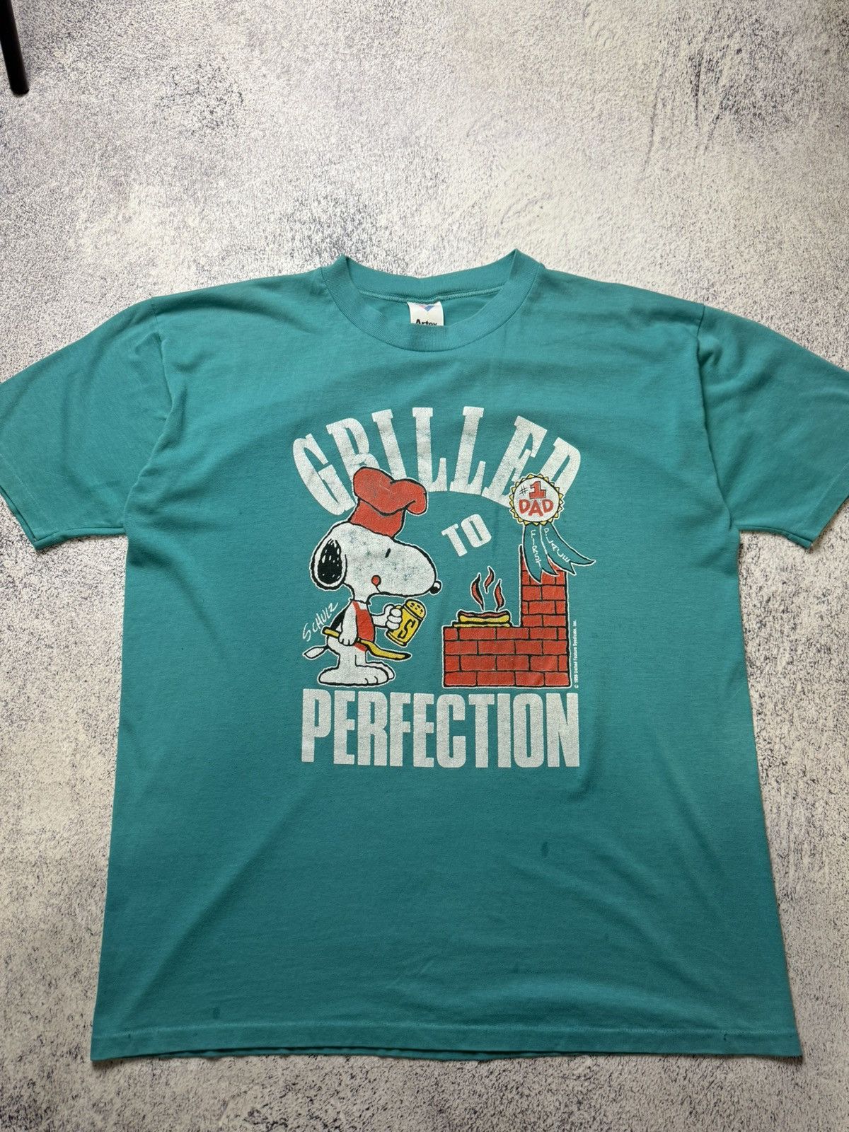 Vintage Vintage Snoopy shirt #1 Dad to perfection 80s Peanuts USA L Size US L / EU 52-54 / 3 - 5 Thumbnail