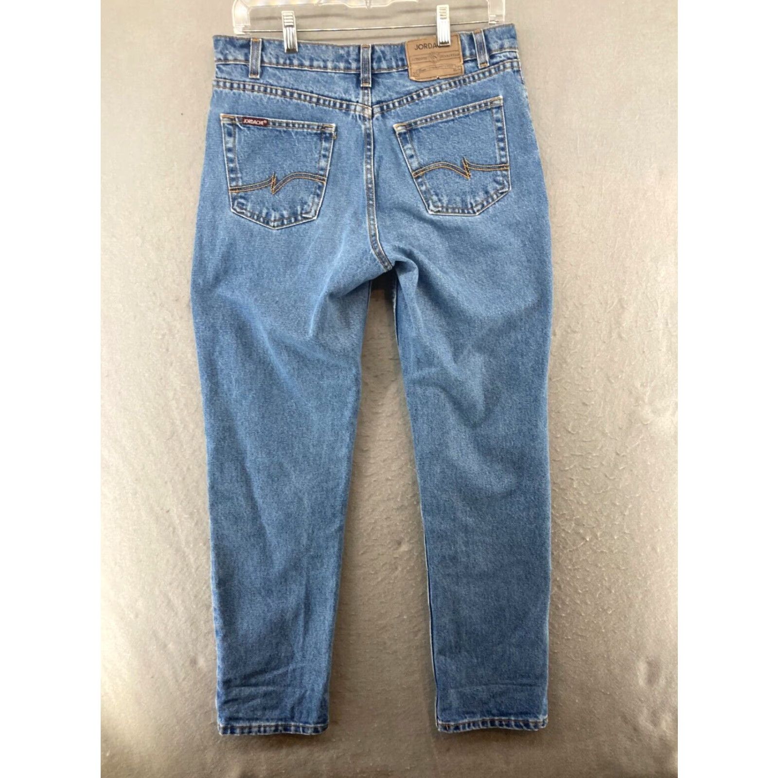 Jordache Jordache Womens Jeans 15/16 Vintage 90s High Rise Tapered Blue Denim 5-Pocket 30x29/Regular Womens Jeans Size 36" / US 14 / IT 50 - 7 Thumbnail