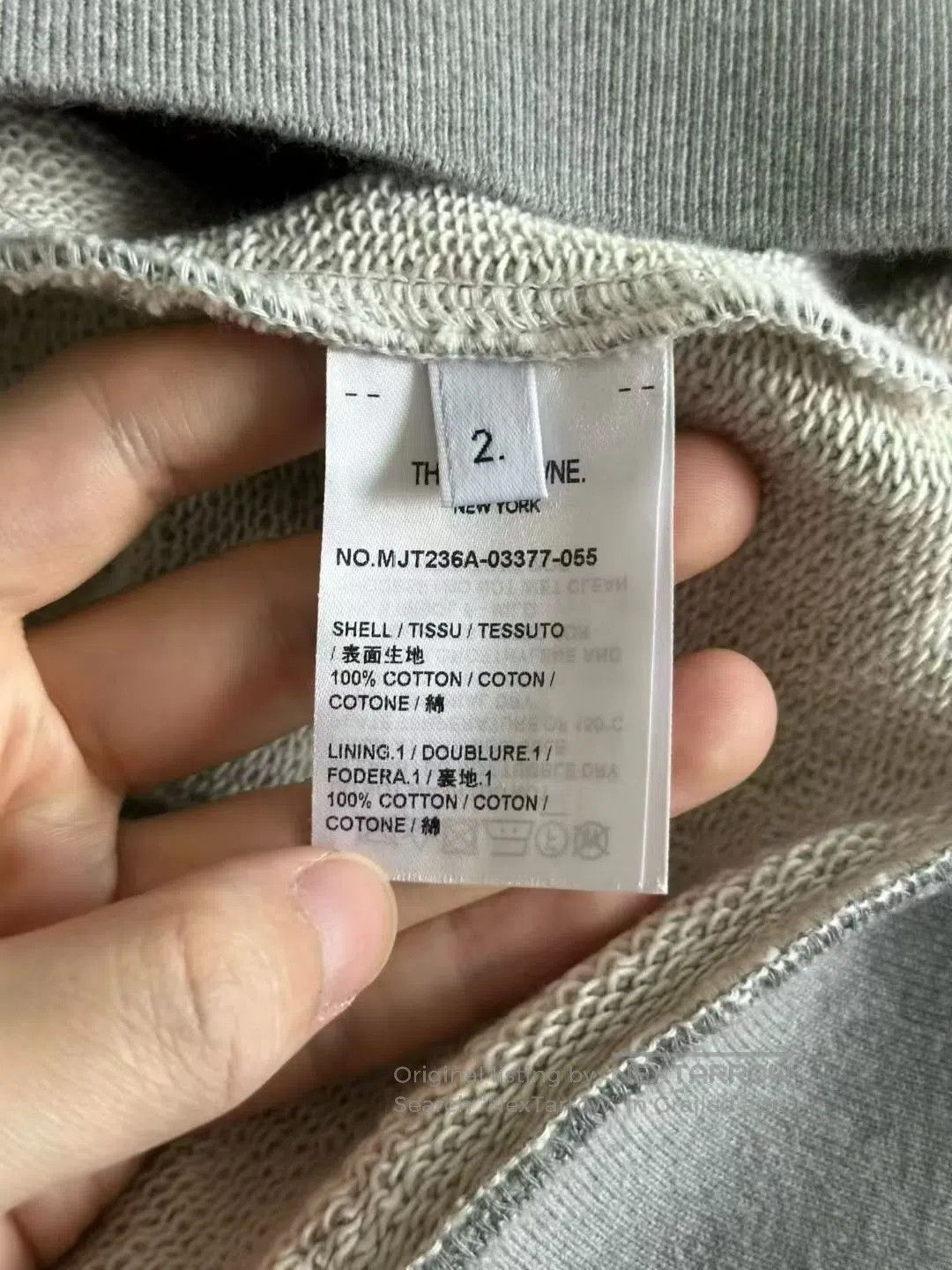 Thom Browne Thom Browne Grey Knit Patchwork Hoodie| Size M / US 6-8 / IT 42-44 - 3 Thumbnail