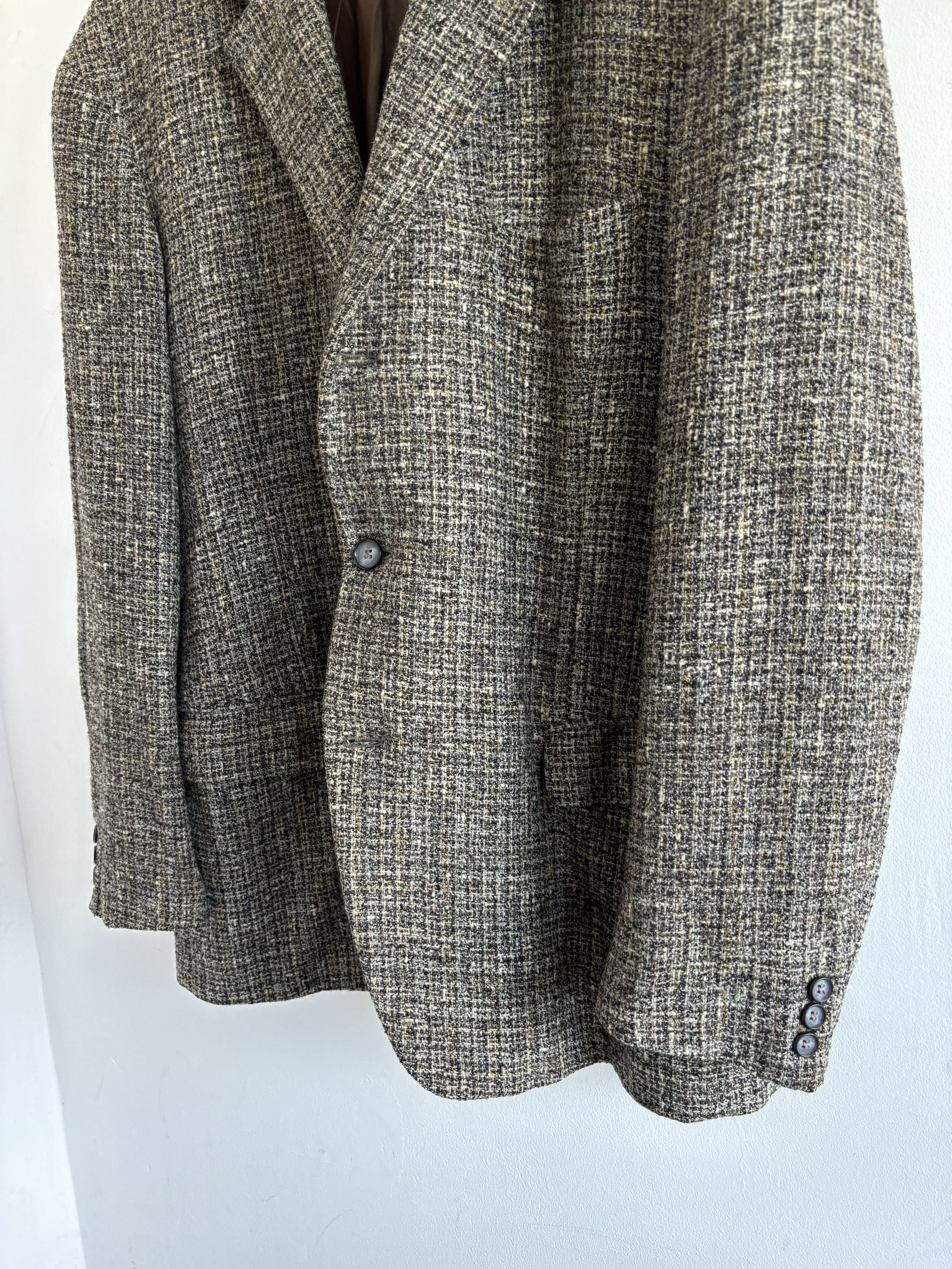 Vintage Vintage Tweed Grey Blazer Size 44R - 3 Thumbnail