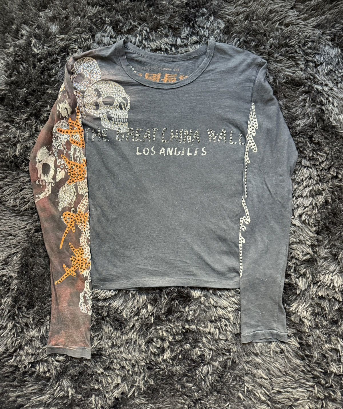 The Great China Wall Swarovski Skull Long Sleeve 2005 Size US S / EU 44-46 / 1 - 1 Thumbnail