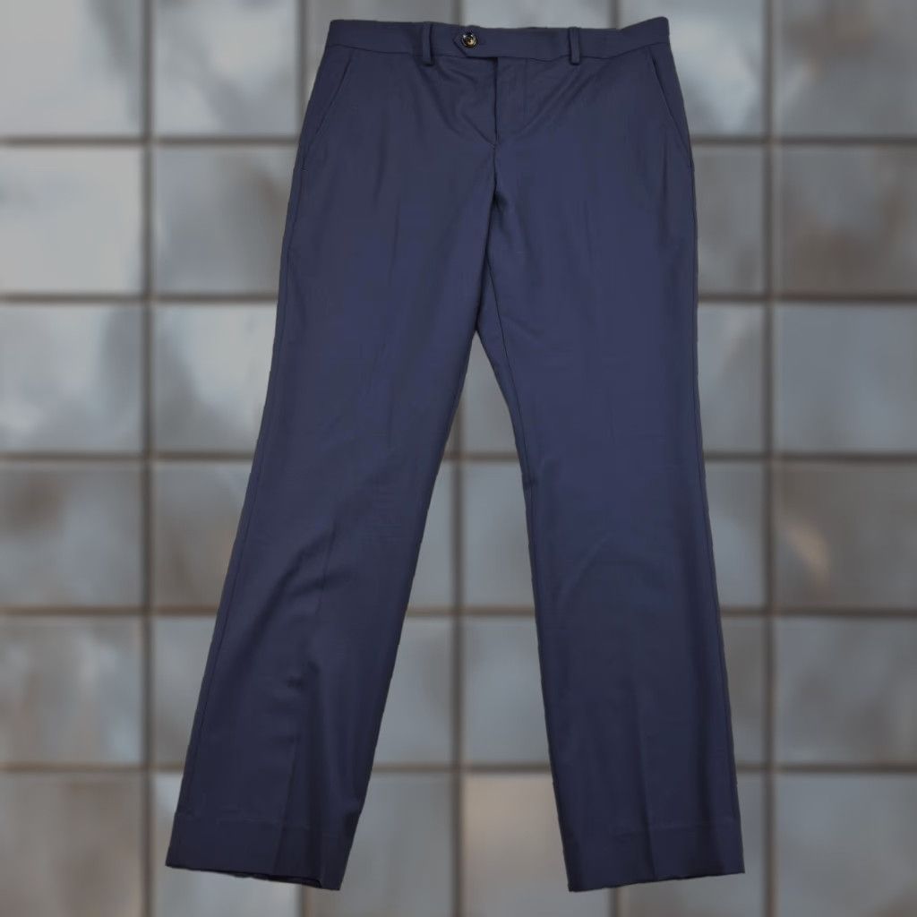 Murano Murano Collezione Evan Fit Dress Pants Mens 34x30 Blue Wool Stretch Flat Front Size US 34 / EU 50 - 1 Thumbnail