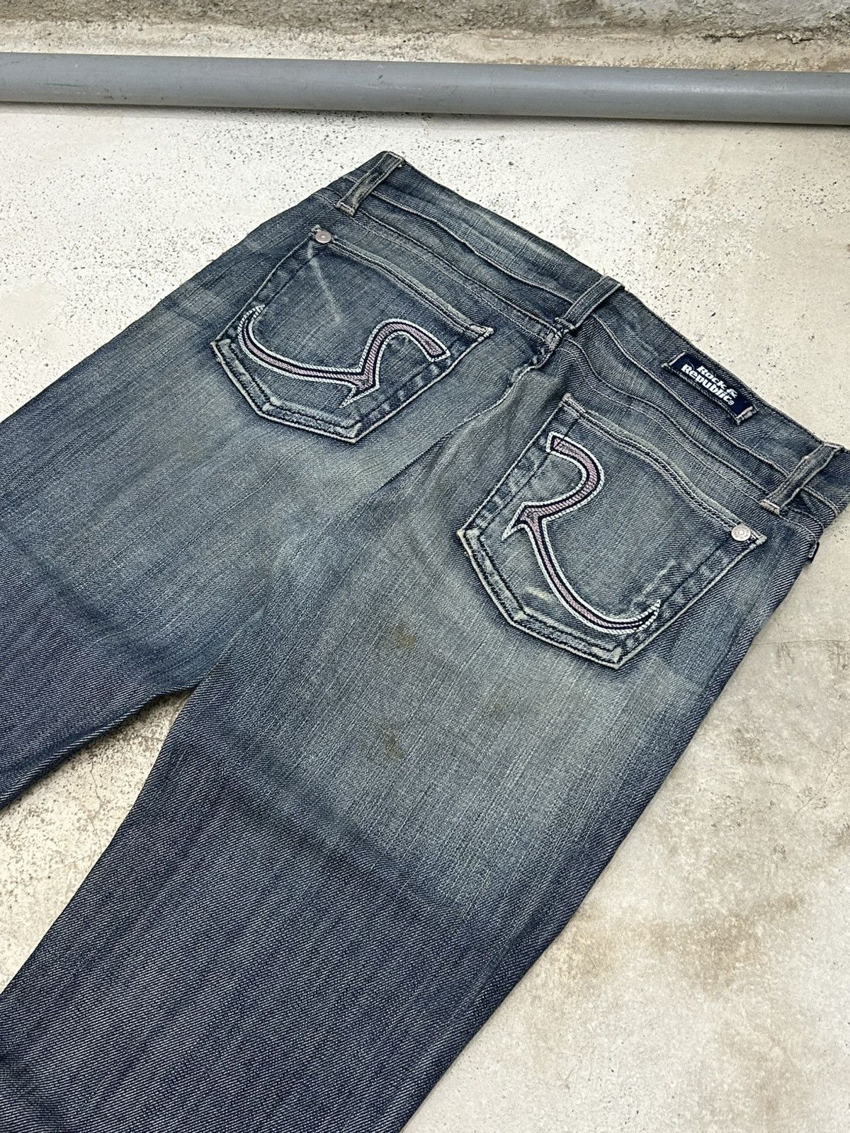 Hysteric Glamour Vintage Extreme Flare Jeans Rock Republic Sanforized Denim Size US 31 - 12 Thumbnail