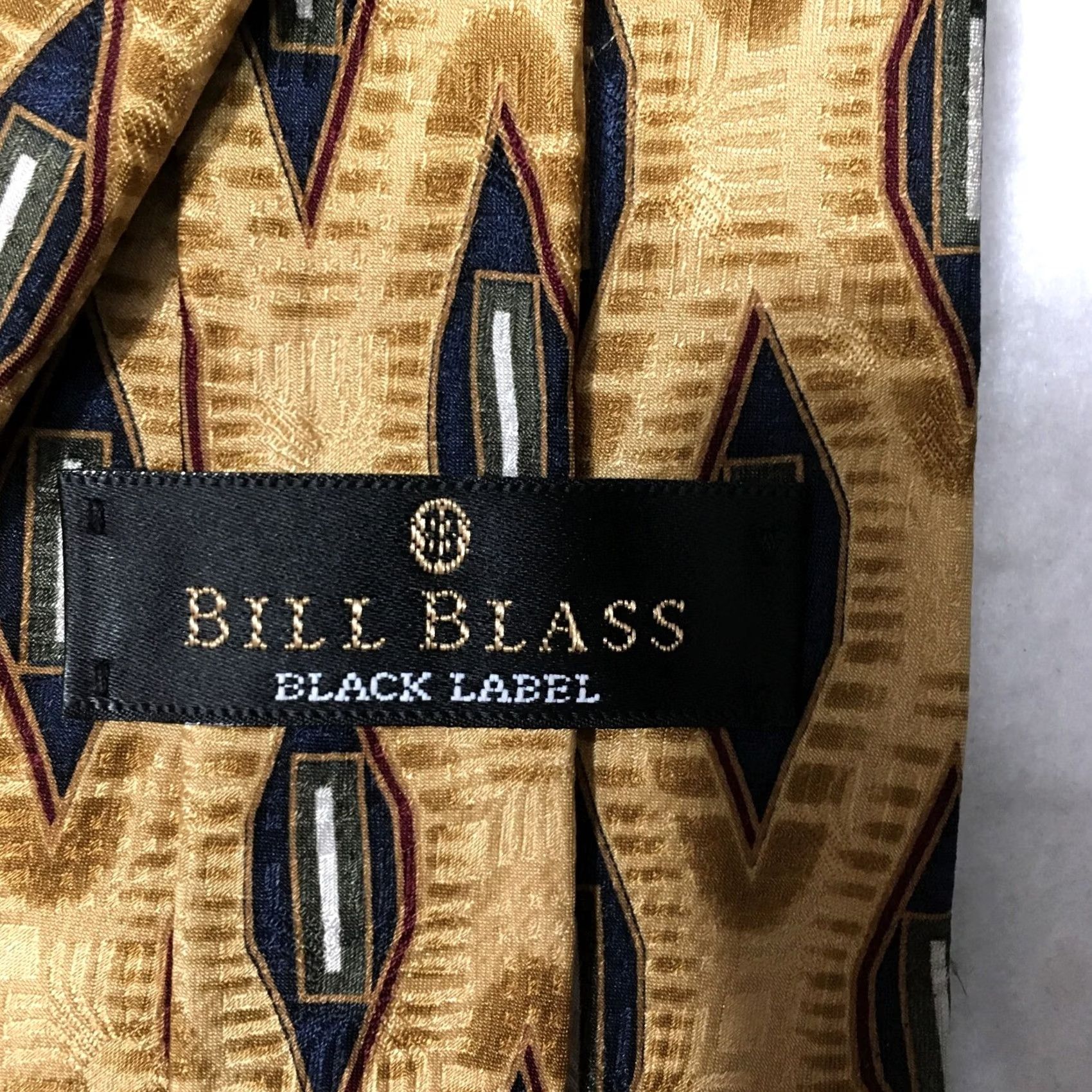 Bill Blass Bill Blass Tie Silk Geometric gold Pattern Men Size ONE SIZE - 2 Thumbnail