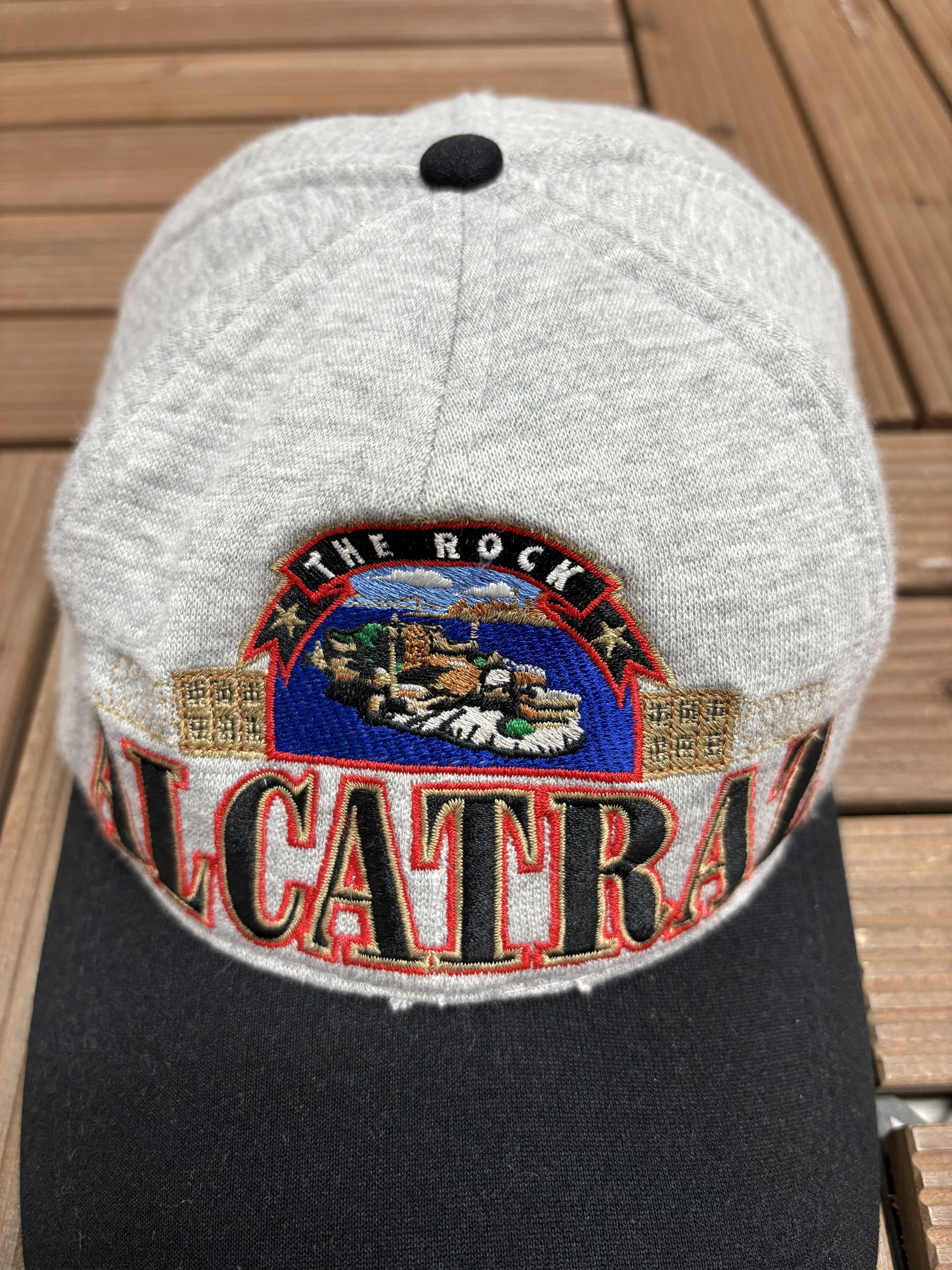 Vintage Alcatraz "The Rock" Vintage Grey Snap Back Hat Cap Size ONE SIZE - 3 Thumbnail