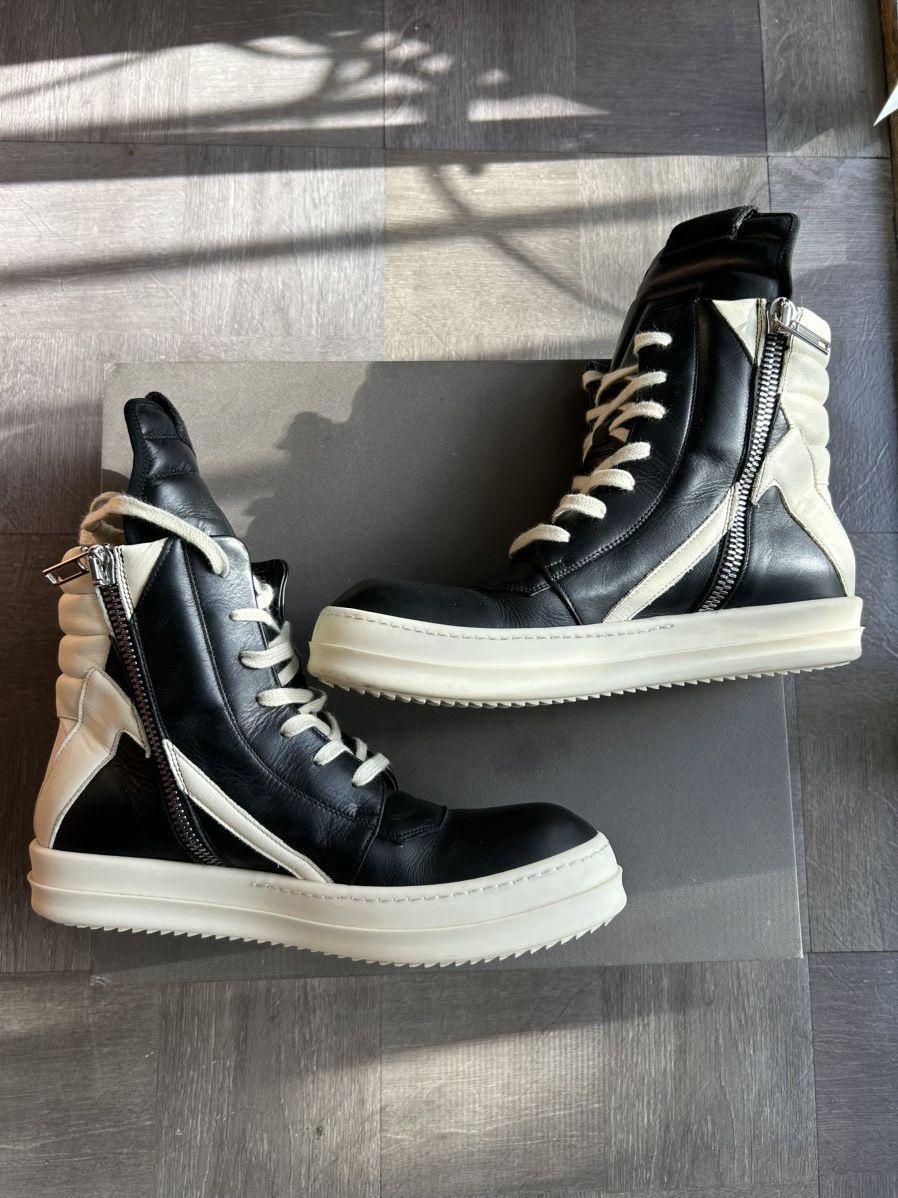靴 Rick Owens GEOBASKET(BLACK, 41) RICK OWENS | GEOBASKET SNEAKERS