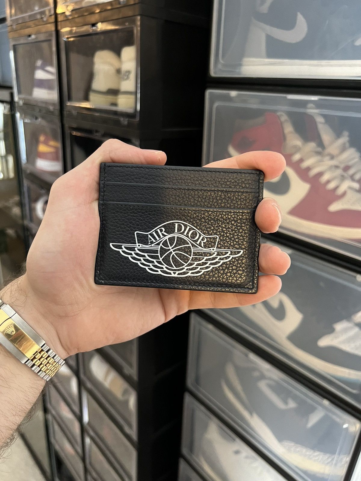 image of Louis Vuitton Air Dior Cardholder in Black, Men's