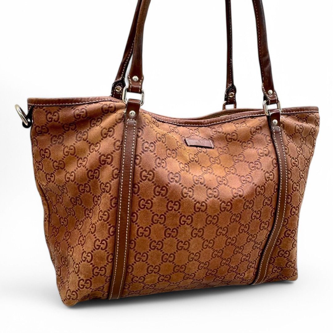 Gucci Gucci - Guccisima Handbag Shoulder Bag Red Monogram Leather Size ONE SIZE - 2 Thumbnail