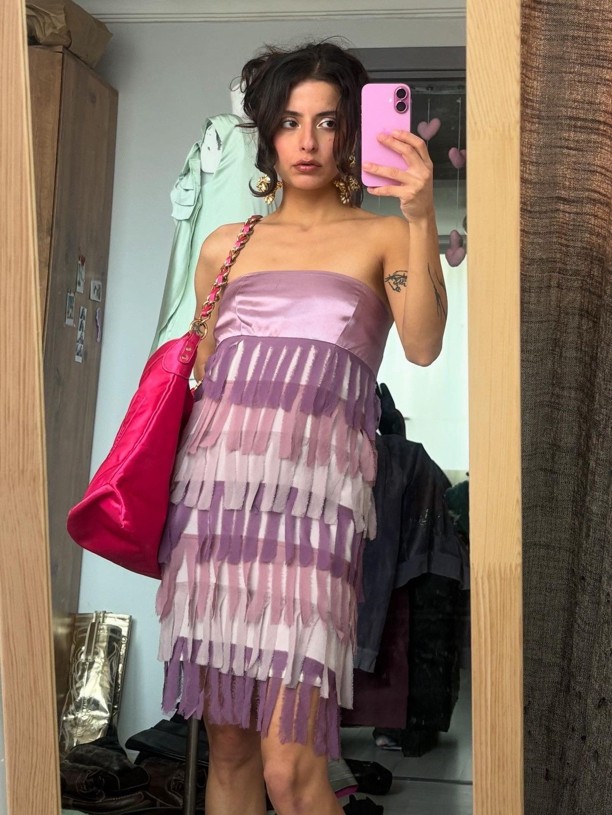Vintage Silk dress Size M / US 6-8 / IT 42-44 - 3 Thumbnail