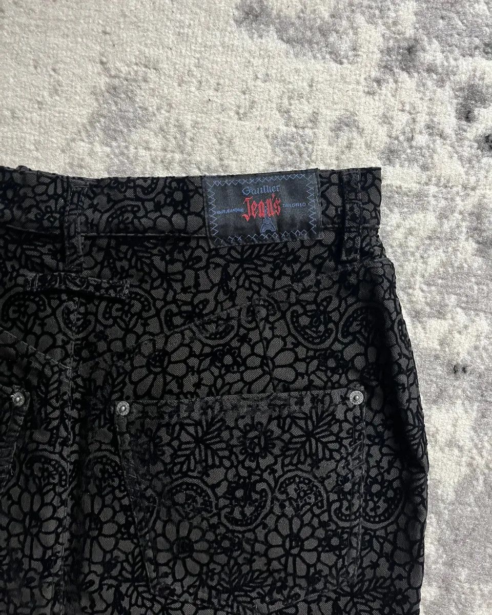 Jean Paul Gaultier × Vintage 90s Jean Paul Gaultier Glamour Black Skirt Size 30" / US 8 / IT 44 - 6 Thumbnail