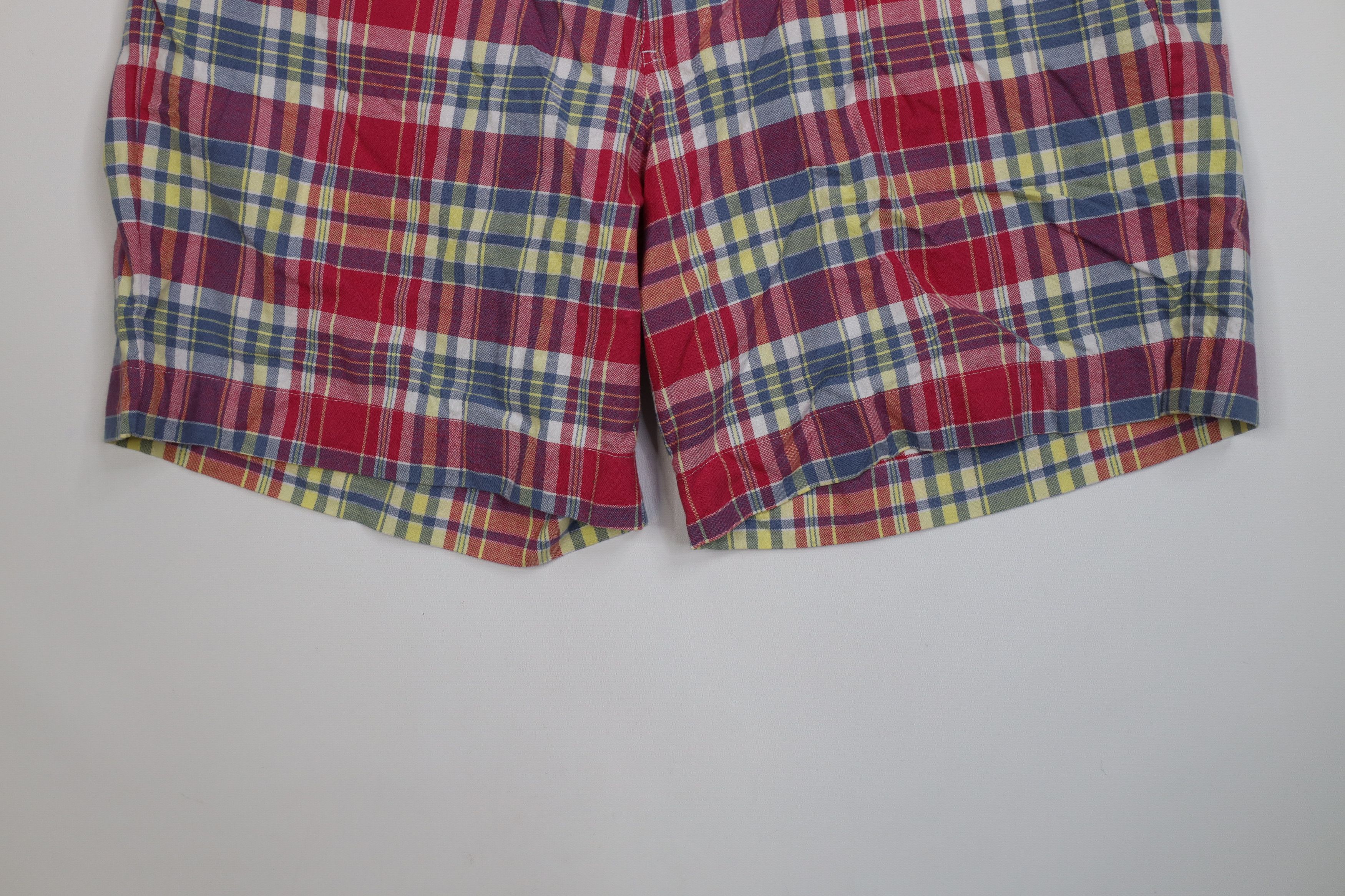 Ralph Lauren Vintage 90s Ralph Lauren India Madras Plaid Flannel Shorts Size US 36 / EU 52 - 4 Thumbnail
