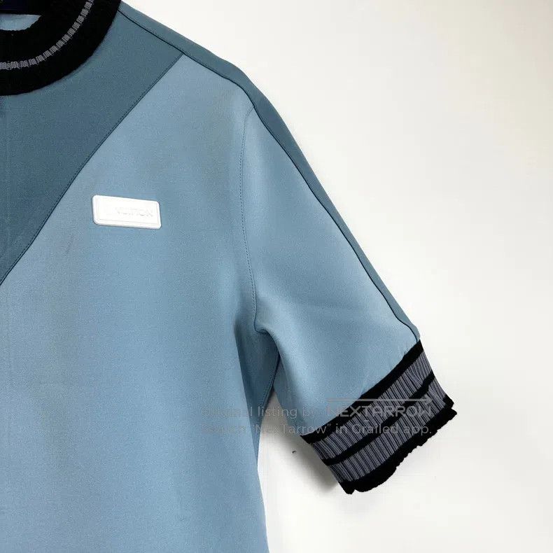 Louis Vuitton Louis Vuitton Blue chest label logo half zip slim dress Size XS / US 0-2 / IT 36-38 - 5 Thumbnail