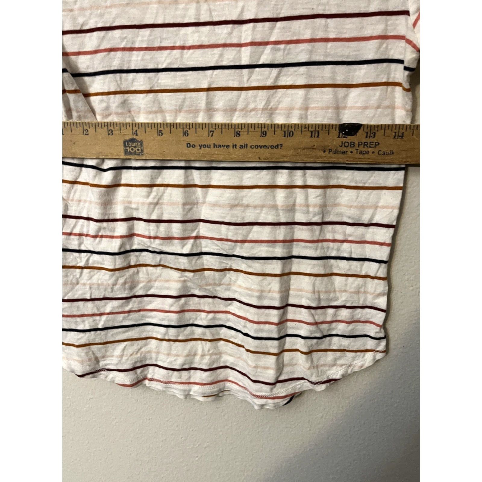Abercrombie & Fitch Abercrombie & Fitch Women's Short Sleeve Top XS T-Shirt Striped V-Neck Pullover Casual Cotton Blend White W Strips Teens Shirt Size XS / US 0-2 / IT 36-38 - 5 Thumbnail