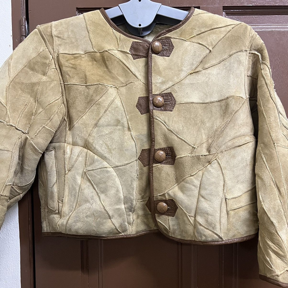 Hai Sporting Gear Vintage Hai Sporting Gearlssey Sherpa PatchworkLeatherJacket Size US M / EU 48-50 / 2 - 16 Thumbnail