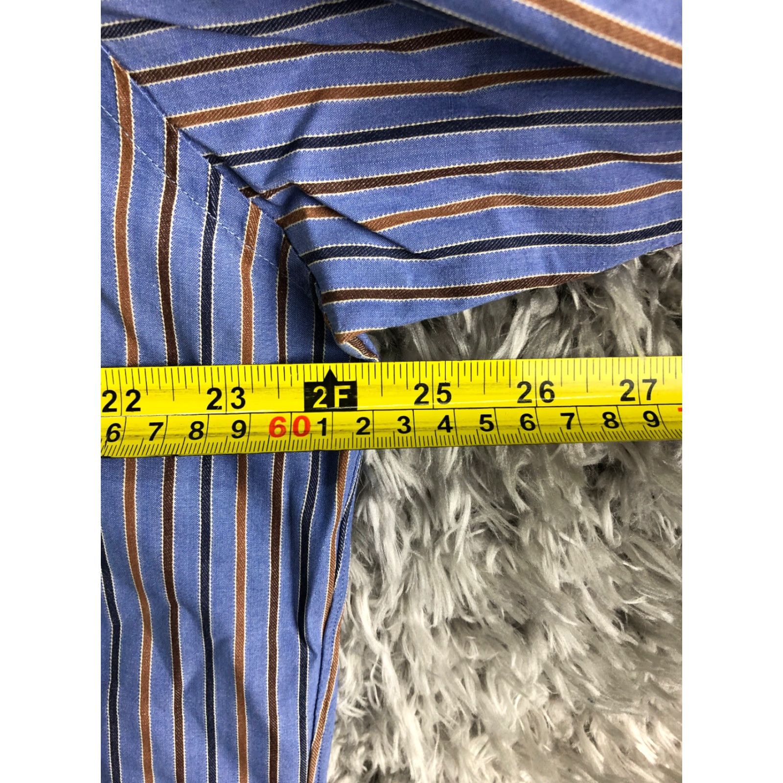 Vintage Scott Barber Shirt XL Men Blue Striped Long Sleeve Button-Down Collar Shirt Size US XL / EU 56 / 4 - 4 Thumbnail