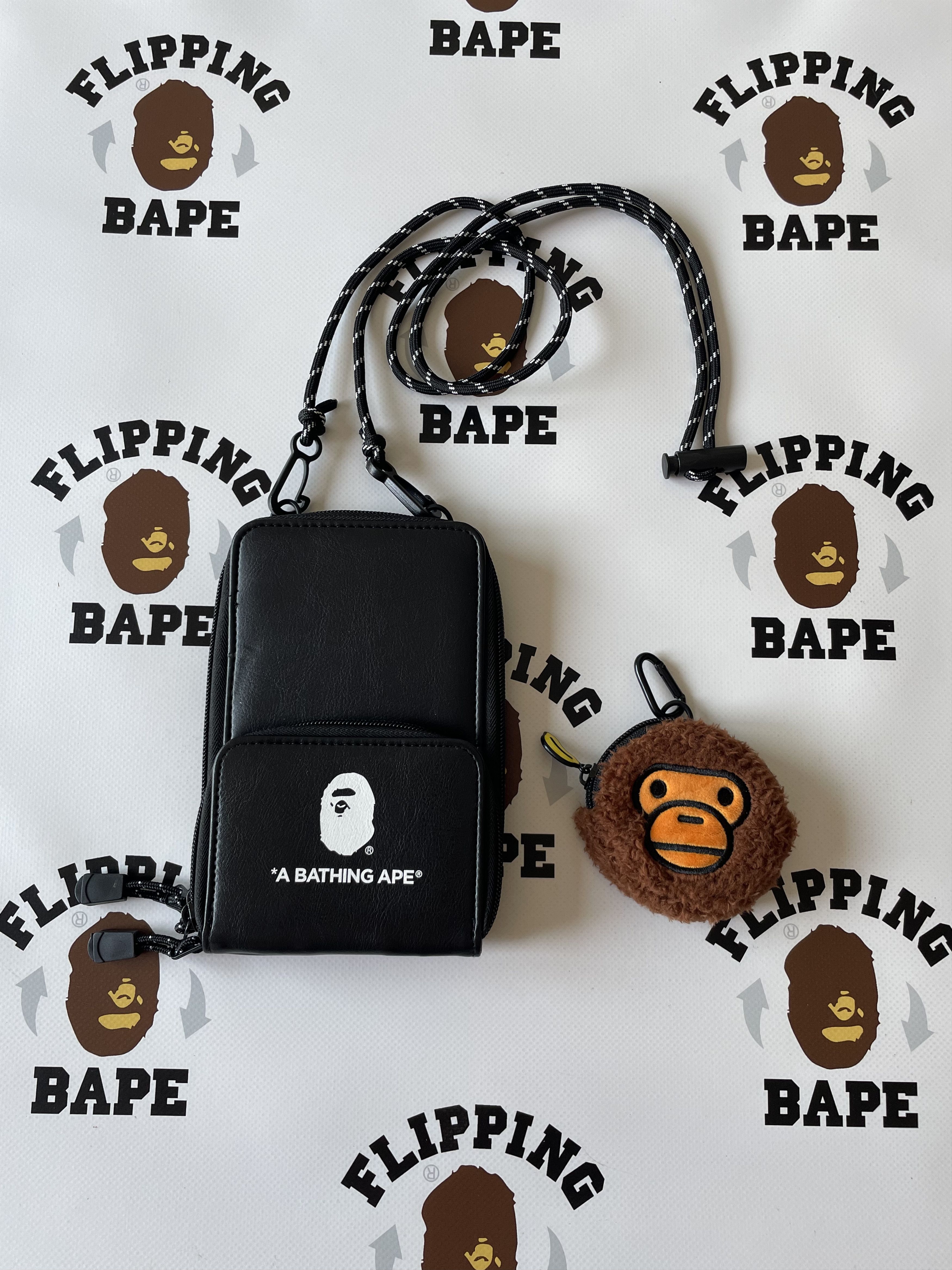 BAPE KIDS by A Bathing Ape Camo Black Shoulder Bag with MILO Pouch 2022 AW  