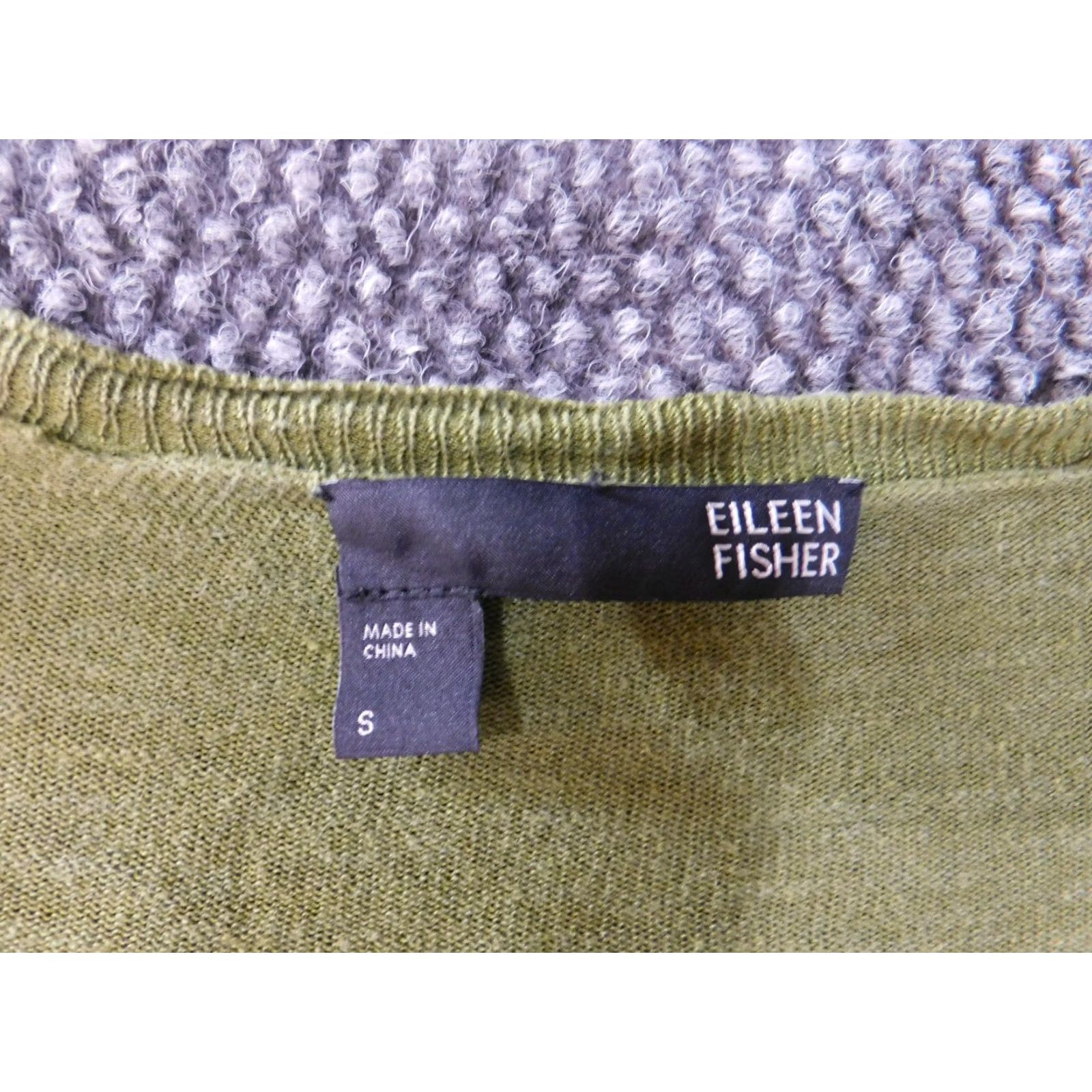 Eileen Fisher Eileen Fisher Sweater Cardigan Womens Small Linen Silk Lightweight Green Button Knit Crew Neck Raglan Sleeve Casual Regular Size S / US 4 / IT 40 - 7 Thumbnail