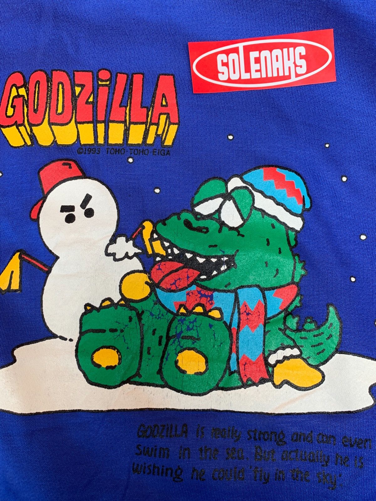 Japanese Brand × Vintage Vtg godzilla toho cartoon sweatshirt Size US M / EU 48-50 / 2 - 4 Thumbnail