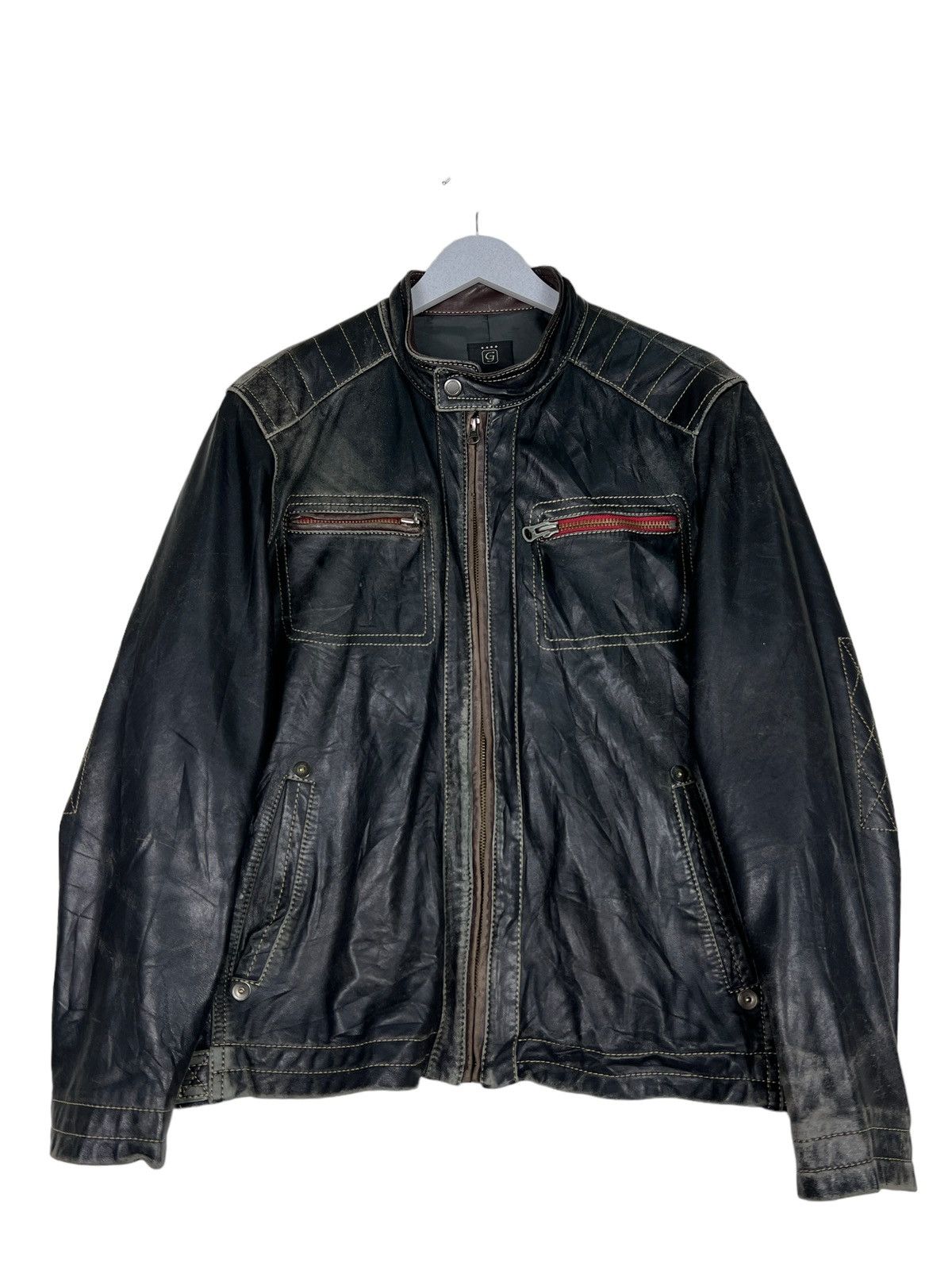 14th Addiction 🔥 G STAGE LEATHER RIDER MOTO JACKET Size US L / EU 52-54 / 3 - 2 Thumbnail