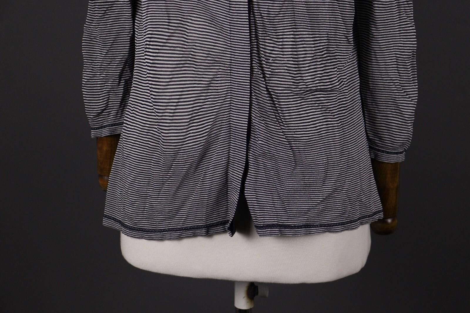 Armani Collezioni ARMANI COLLEZIONI Gray Stripe Top Shirt Blouse Size 48 Size M / US 6-8 / IT 42-44 - 3 Thumbnail
