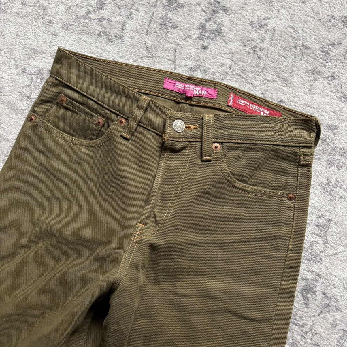 Junya Watanabe Junya Watanabe AD2003 Pink Label Green Denim Jeans | S Size US 28 / EU 44 - 3 Thumbnail