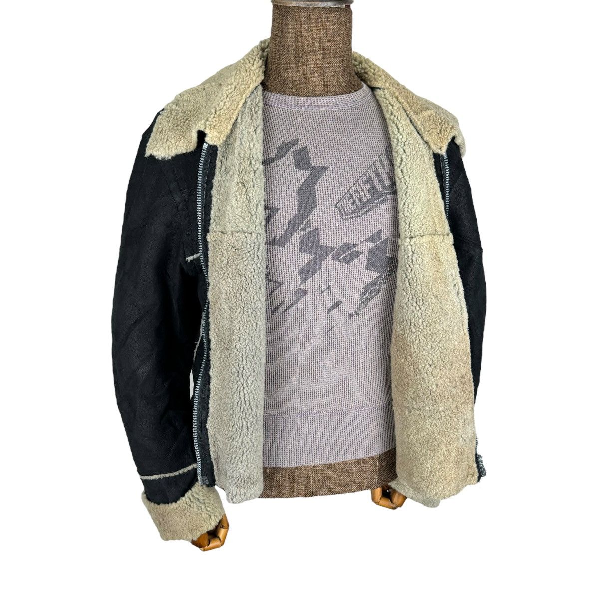 Japanese Brand 🌟HIROMICHI NAKANO SHERPA LEATHER JACKET LIKE NUMBER NINE Size US L / EU 52-54 / 3 - 3 Thumbnail