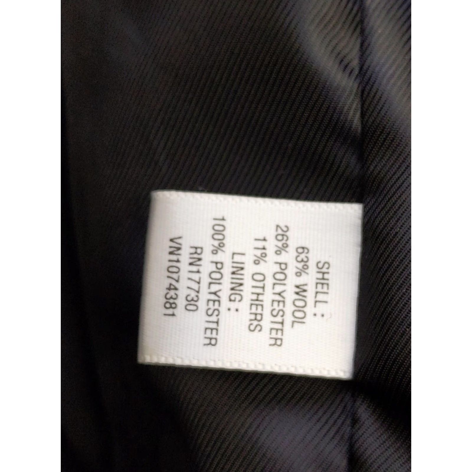 Merona Merona Coat Mens Medium Black Wool Blend Overcoat Three-Button Front Formal Jacket Long Notch Lapel Wool, Polyester, Satin Lining M Mens Size US M / EU 48-50 / 2 - 7 Thumbnail
