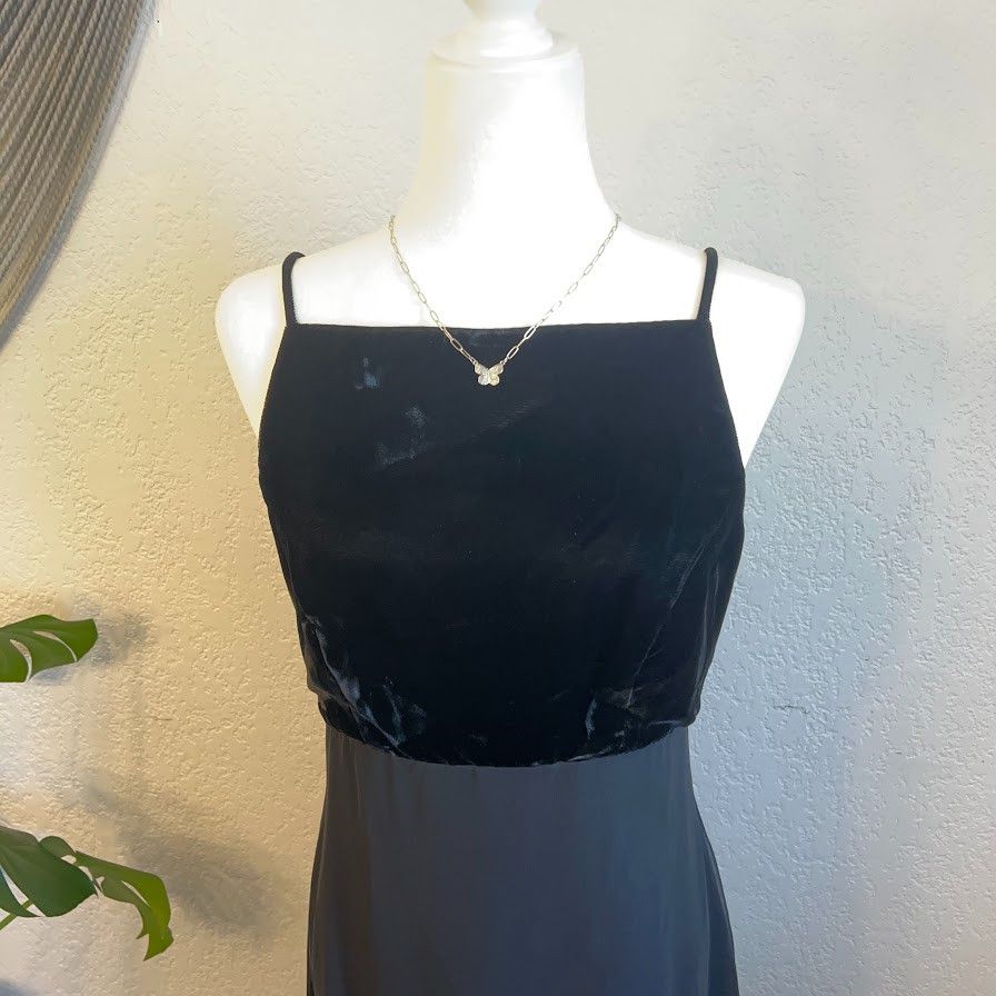 Other VTG 90s Black Velvet Gown Bill Levkoff Union USA Made Size M / US 6-8 / IT 42-44 - 2 Thumbnail