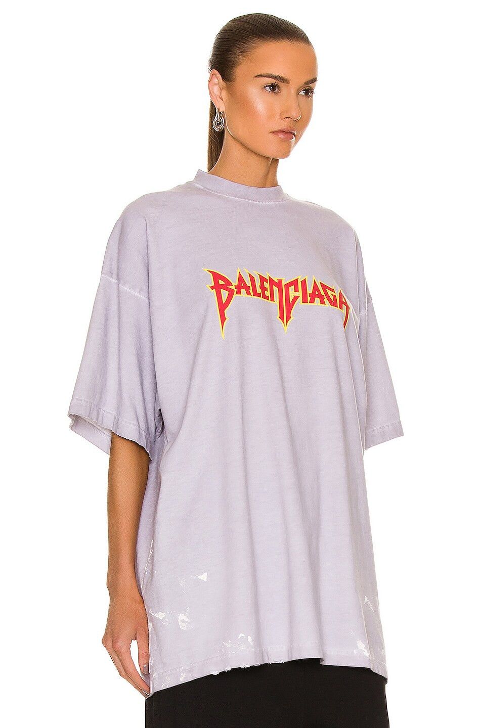 Balenciaga o1in1g1024 Metal T-Shirt Oversized in White Size XS / US 0-2 / IT 36-38 - 3 Thumbnail