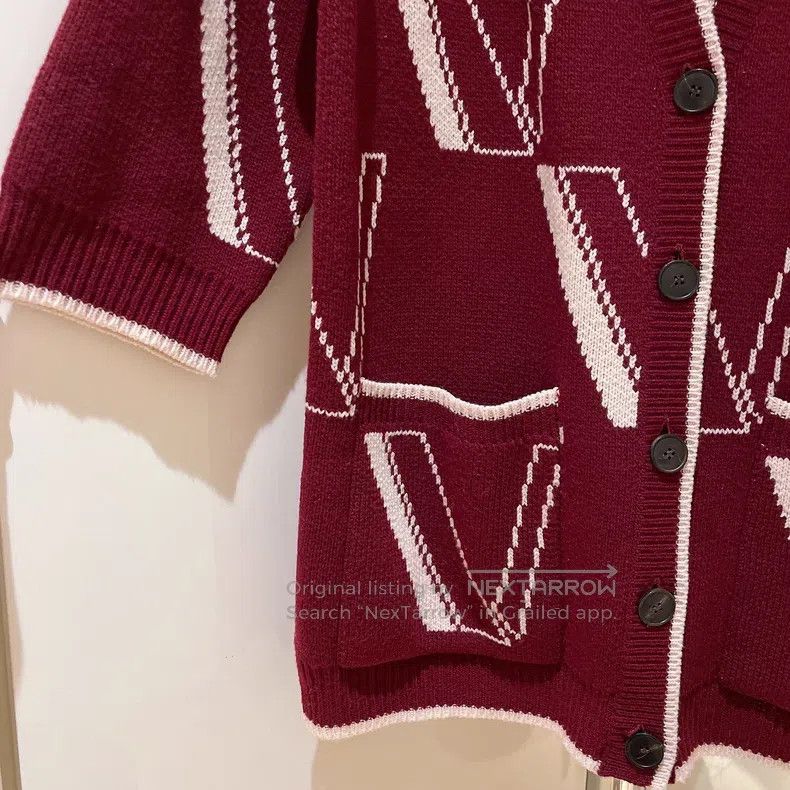 Valentino Valentino V-letter knit loose silhouette cardigan Size XS / US 0-2 / IT 36-38 - 5 Thumbnail