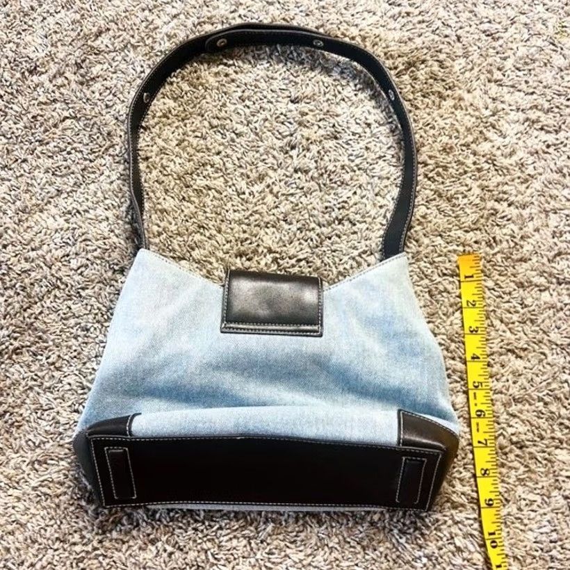 Denime VINTAGE Y2K Blue Denim Light Wash Shoulder Bag Womens Denim Bag Size ONE SIZE - 2 Thumbnail