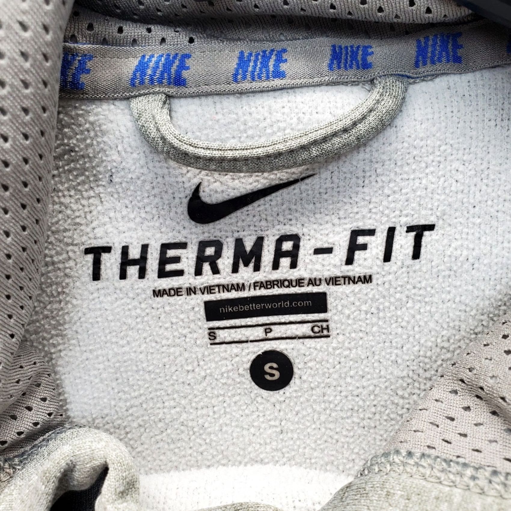 Nike Nike Training Hoodie Mens S Gray Therma Fit Spell-Out Drawstring Hoodie Size US S / EU 44-46 / 1 - 7 Thumbnail
