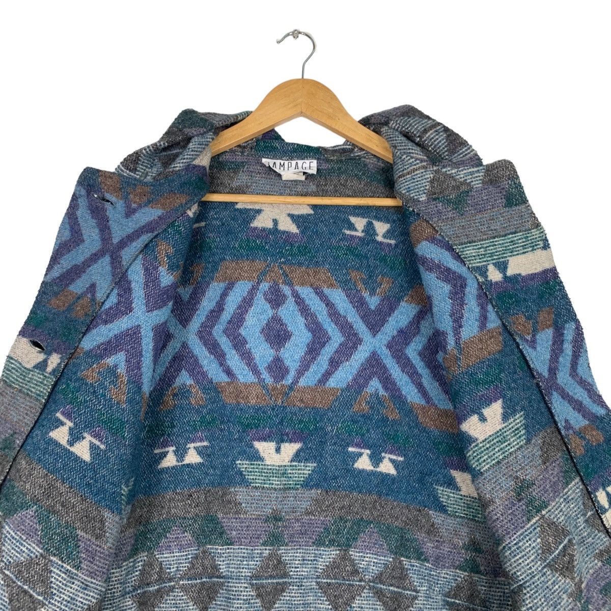 Vintage RAMPAGE Native Navajo Toggle Button Hoodie Jacket #1039-C47 Size US M / EU 48-50 / 2 - 12 Thumbnail